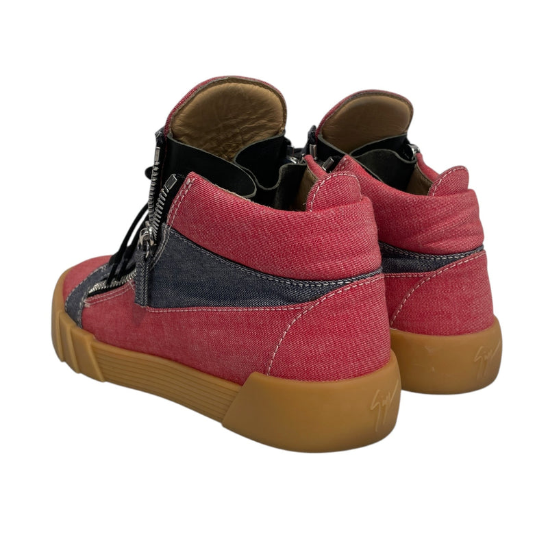 Giuseppe Zanotti/Hi-Sneakers/EU 41/RED/red & blue canvas side zipper