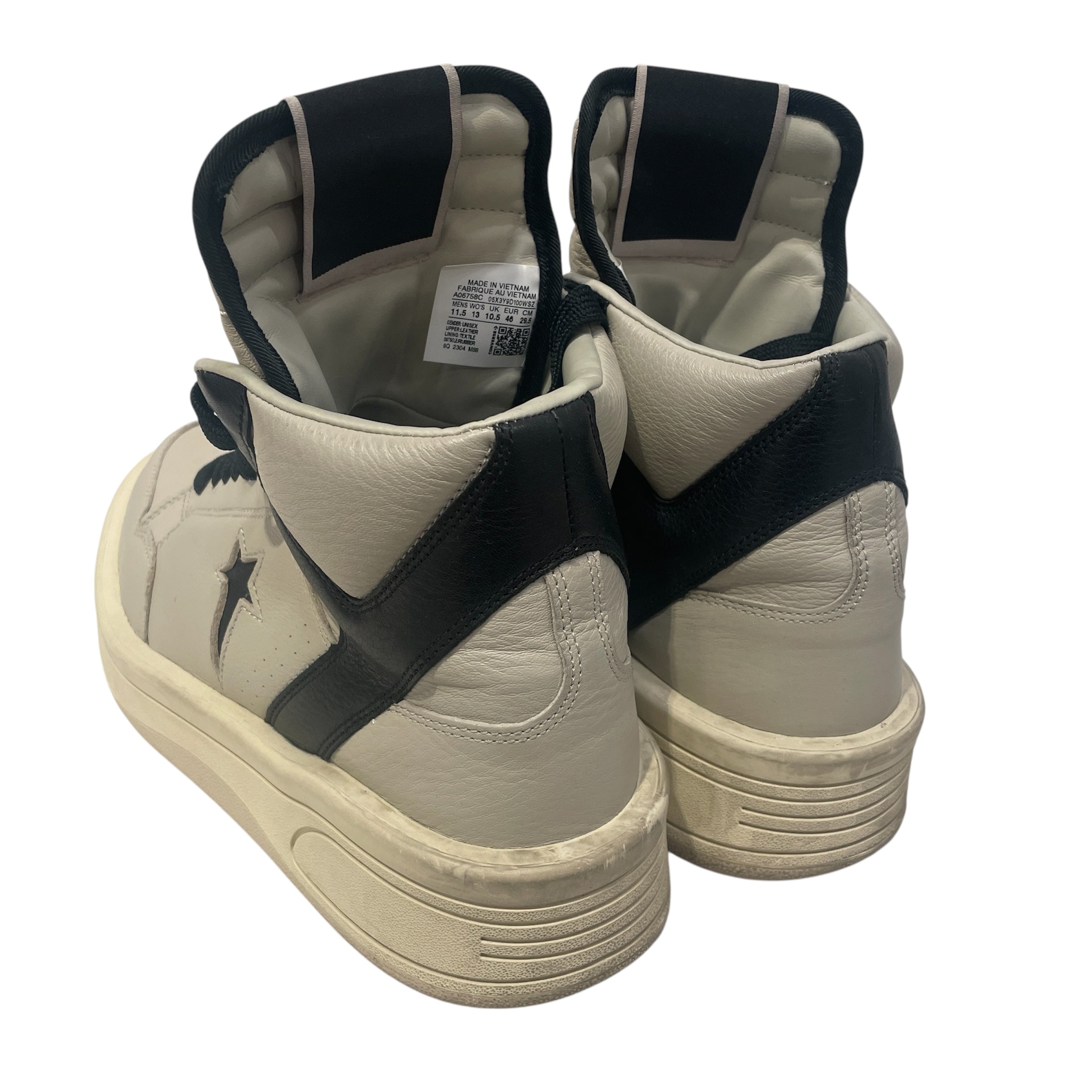 CONVERSE/RICK OWENS DRKSHDW/Hi-Sneakers/US 11.5/Leather/SLV/ view 2