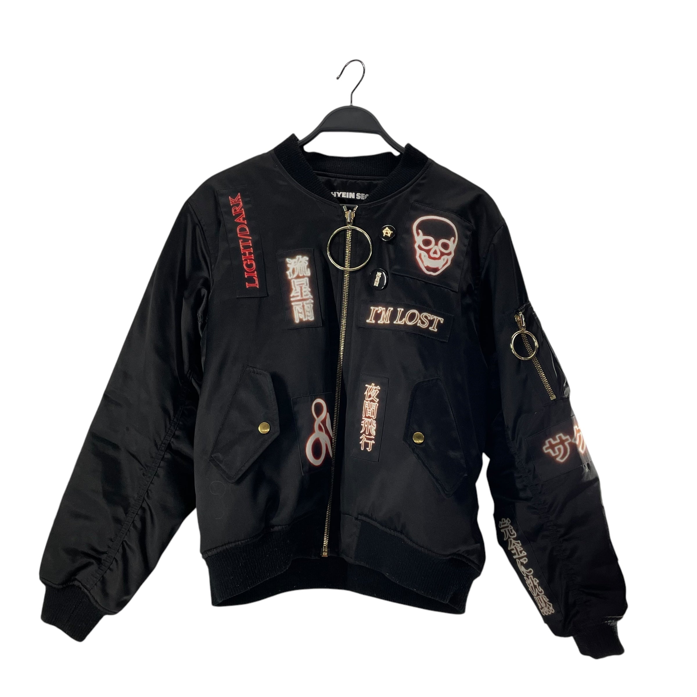 HYEIN SEO/Jacket/2/Polyester/BLK/PATCHWORK BOMBER view 1