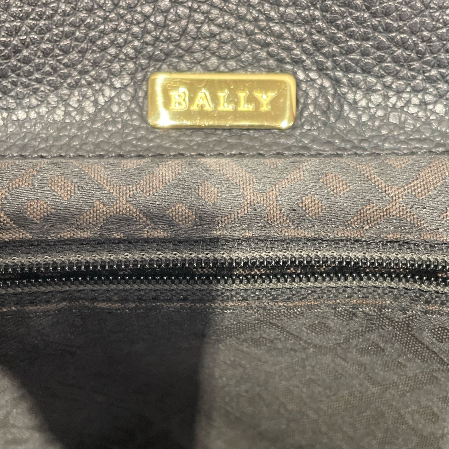 BALLY/Backpack/Leather/BLK/Black & Brown Woven Backpack view 3