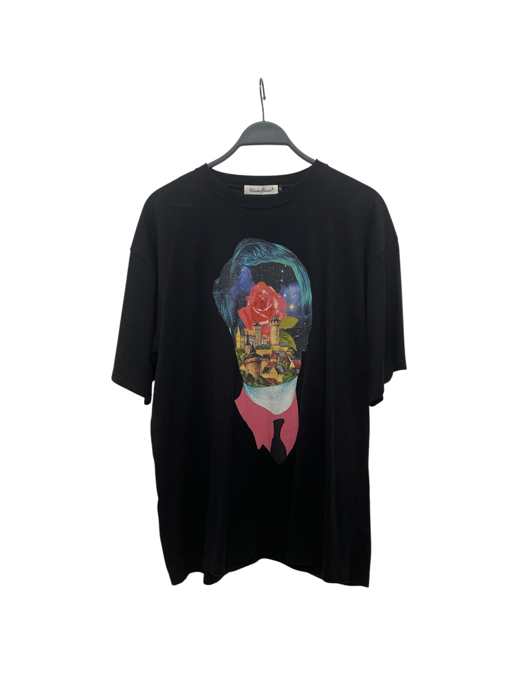 UNDERCOVER/T-Shirt/5/Cotton/BLK/ROSE CASTLE TEE view 1