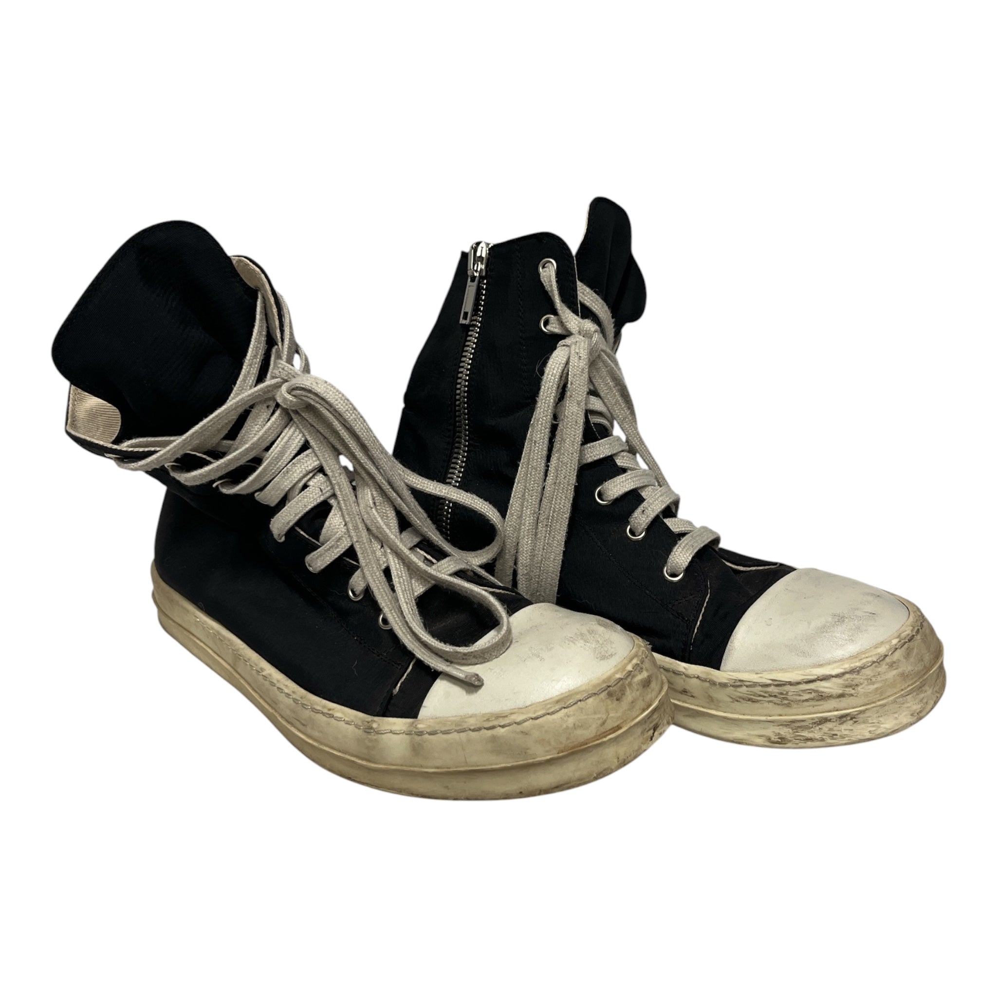 RICK OWENS DRKSHDW/Hi-Sneakers/US 9/Nylon/BLK/high top ramones view 1
