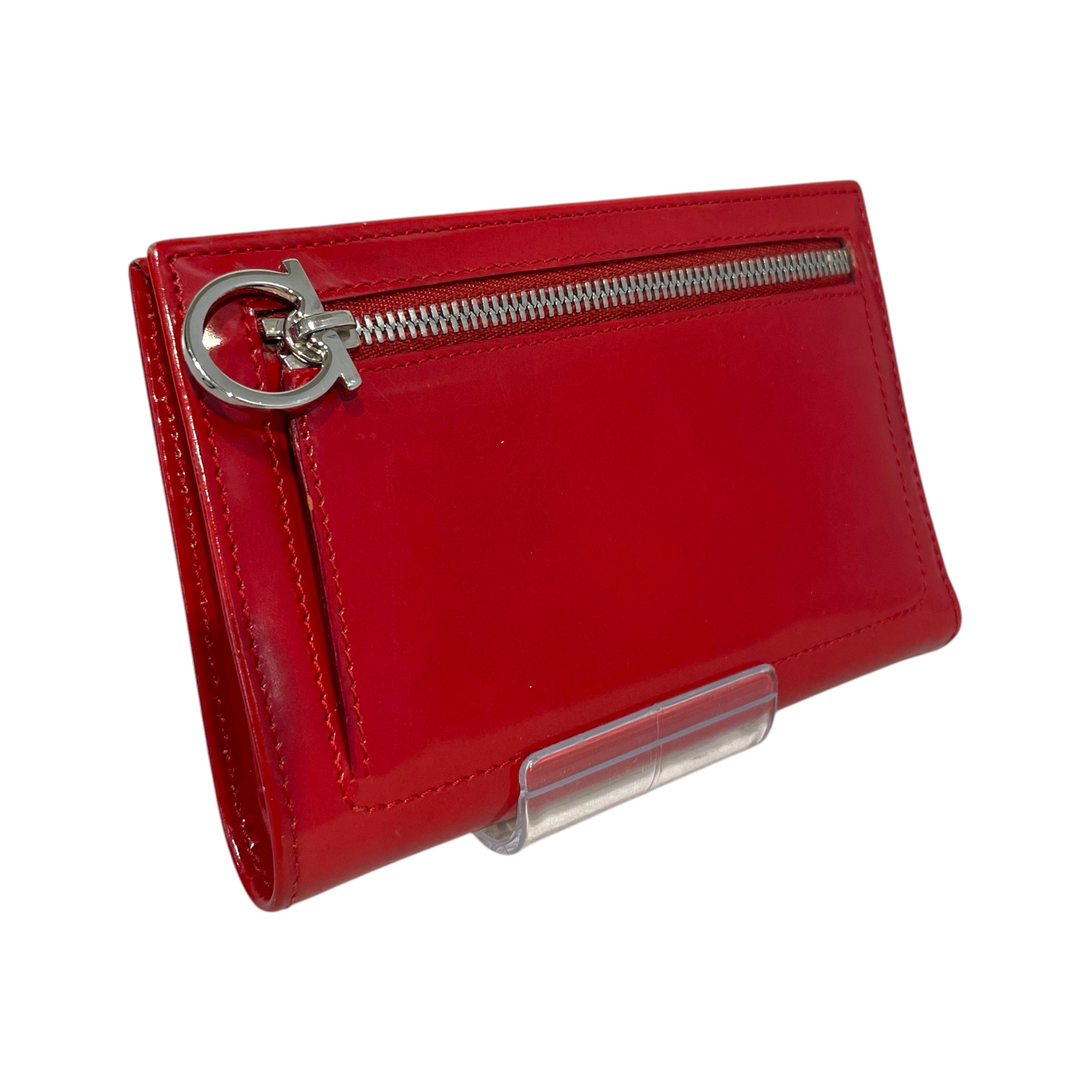 Salvatore Ferragamo/Wallet/Leather/RED/Gancini Compact Wallet view 2