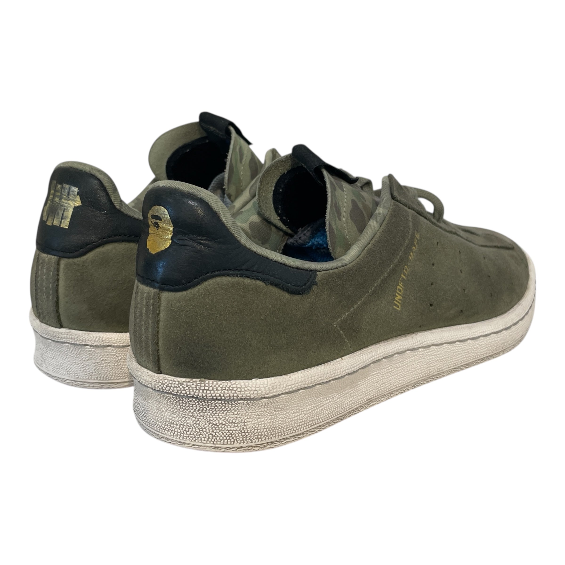 adidas/UNDEFEATED/BAPE STA!/Low-Sneakers/US 9.5/Cotton/GRN/Campus 80s UNDFTD BAPE view 2