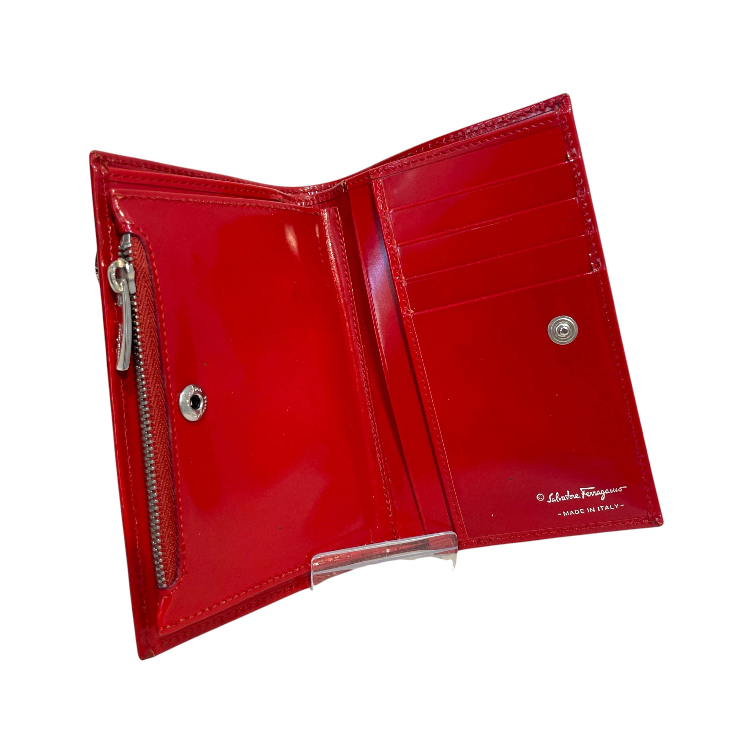 Salvatore Ferragamo/Wallet/Leather/RED/Gancini Compact Wallet view 3