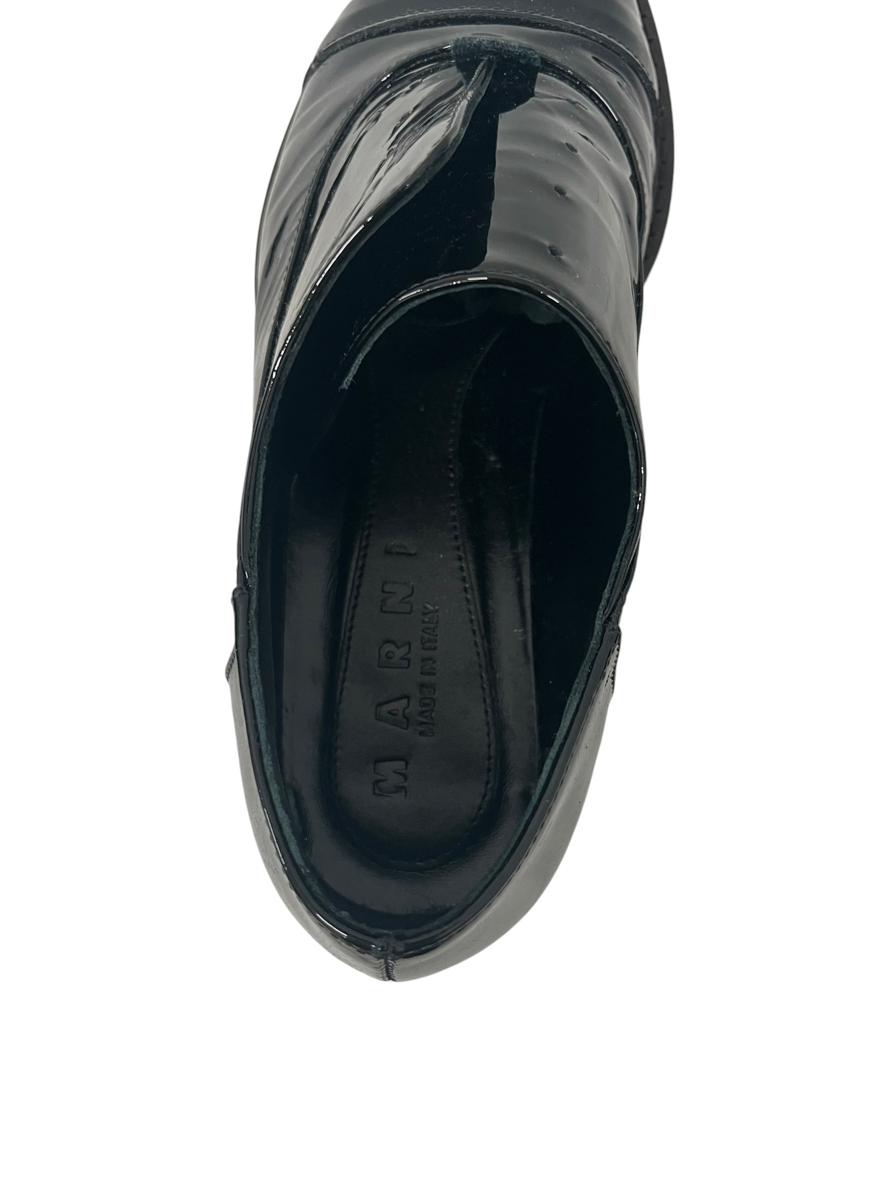 MARNI/Shoes/EU 36/Leather/BLK/LACELESS PATENT LEATHER view 3