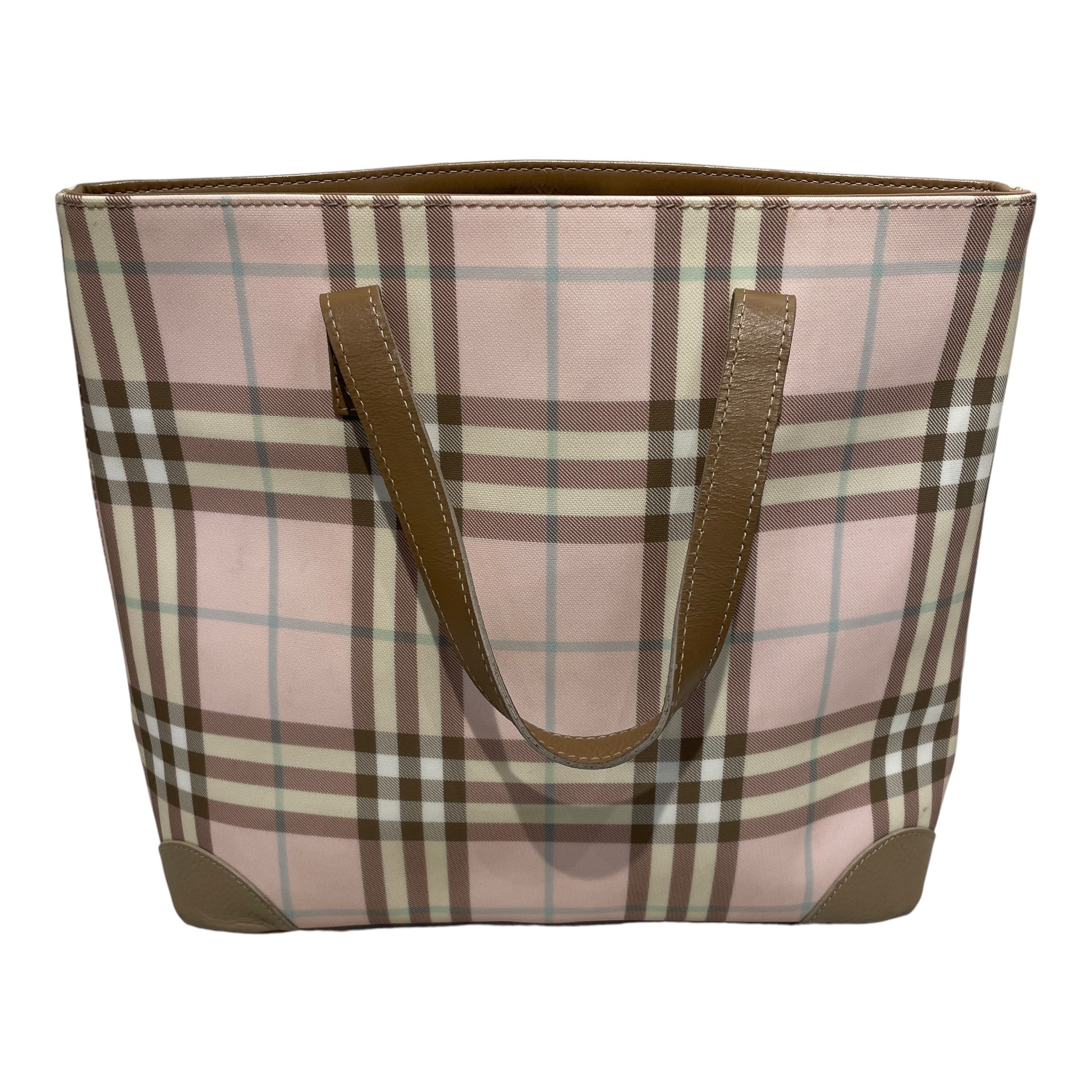 BURBERRY/Tote Bag/Plaid/Leather/BRW/nova check mimi tote view 1