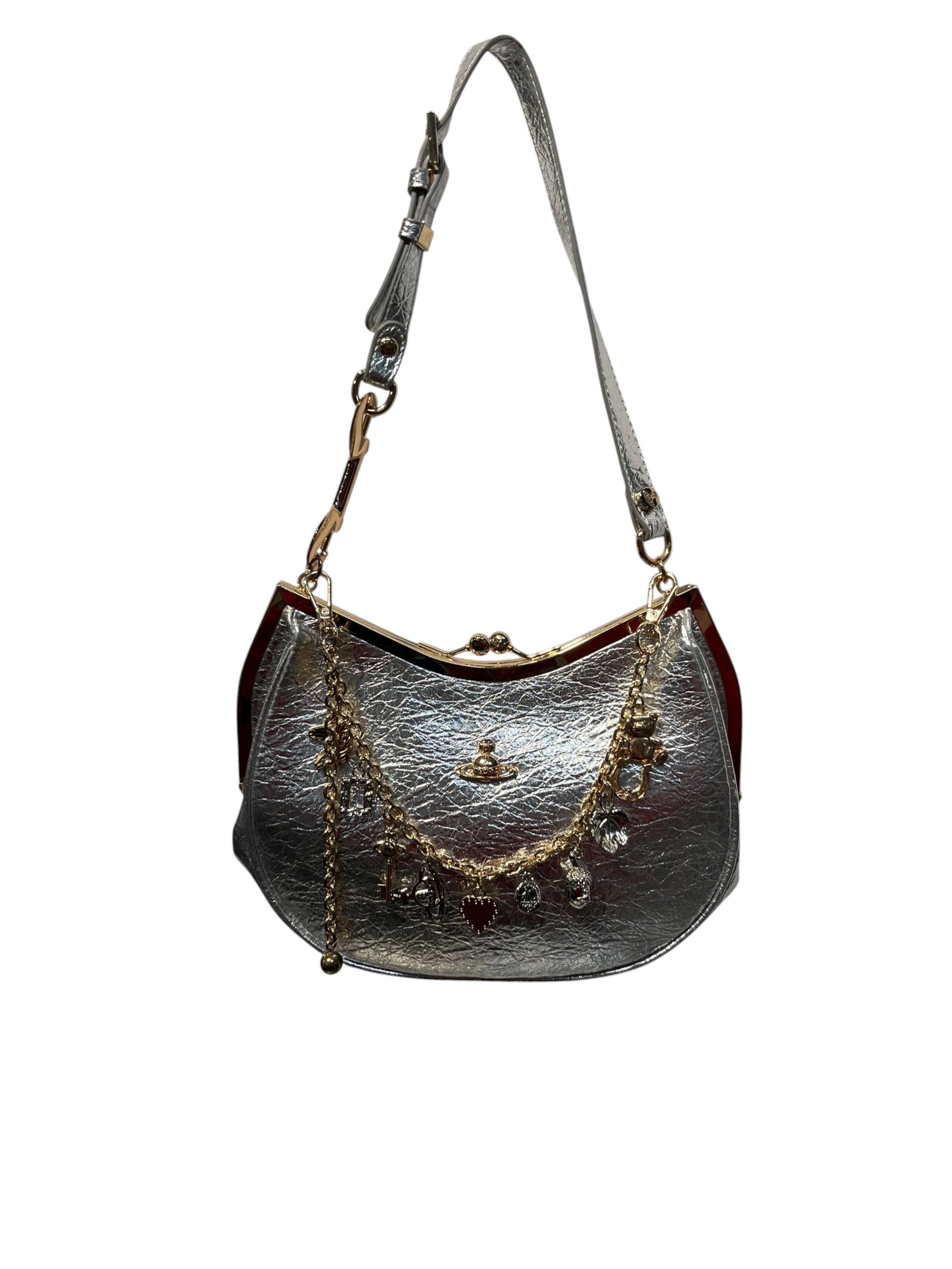 Vivienne Westwood/Hand Bag/Leather/SLV/CHARM FRAME view 1