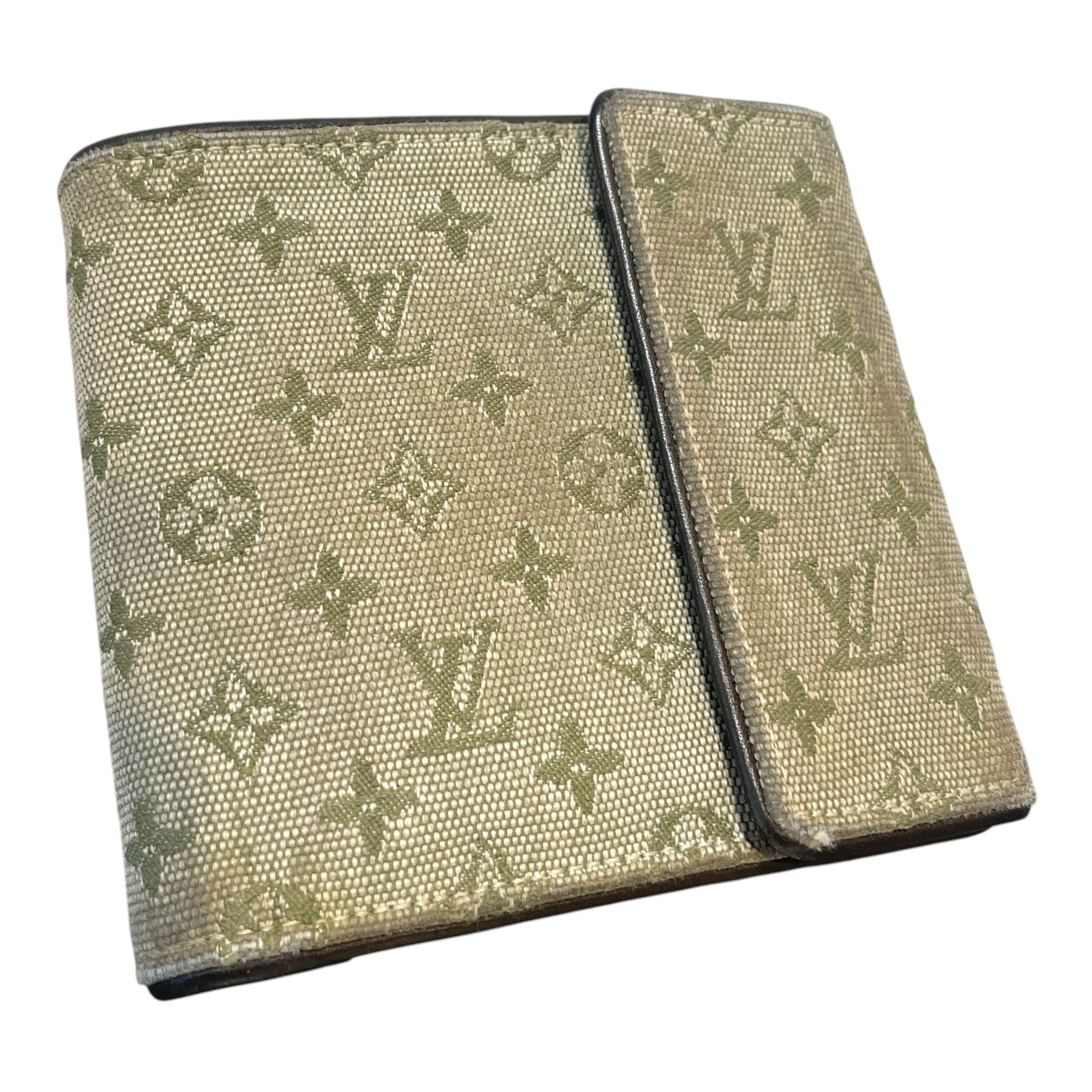 LOUIS VUITTON/Wallet/Monogram/Leather/GRN/M's/Lin Pattern Canvas view 1