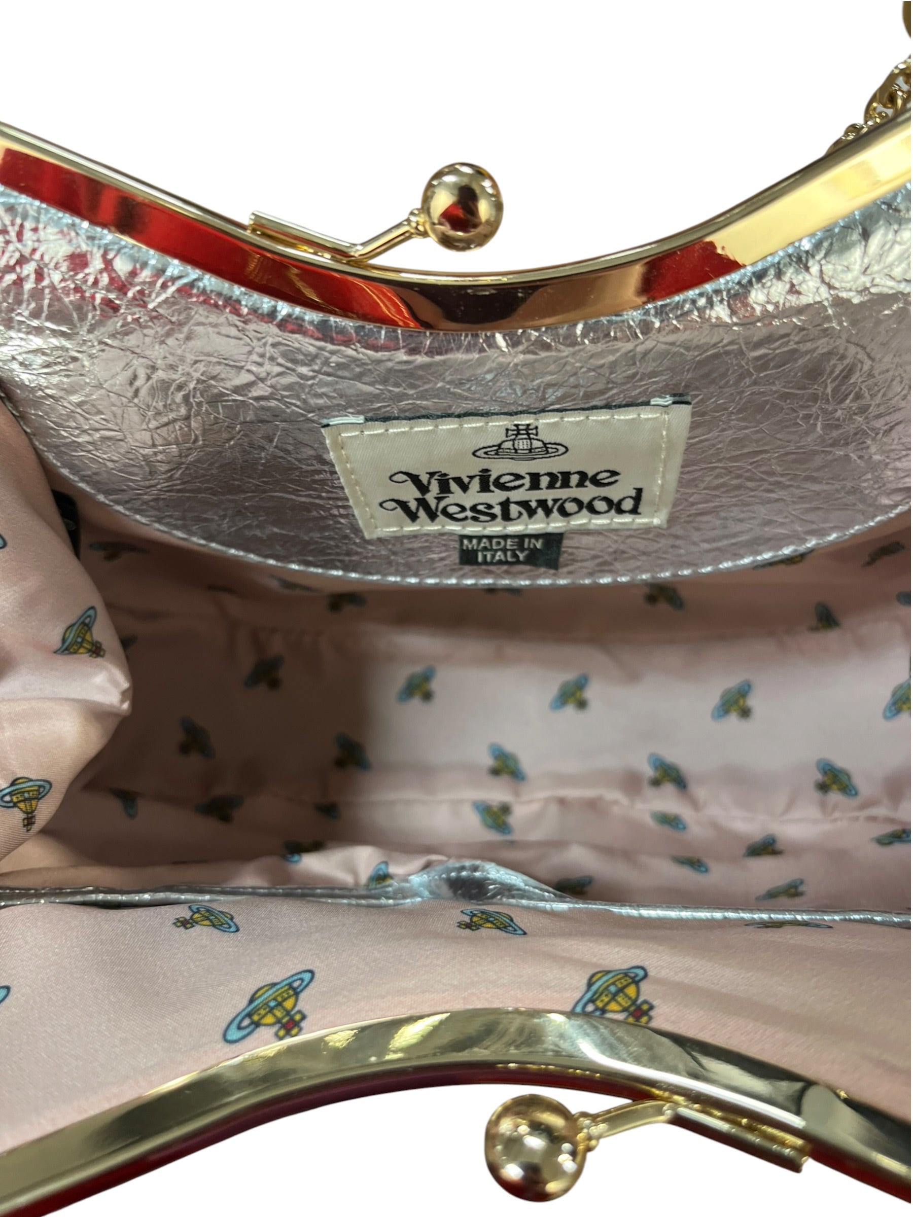 Vivienne Westwood/Hand Bag/Leather/SLV/CHARM FRAME view 3