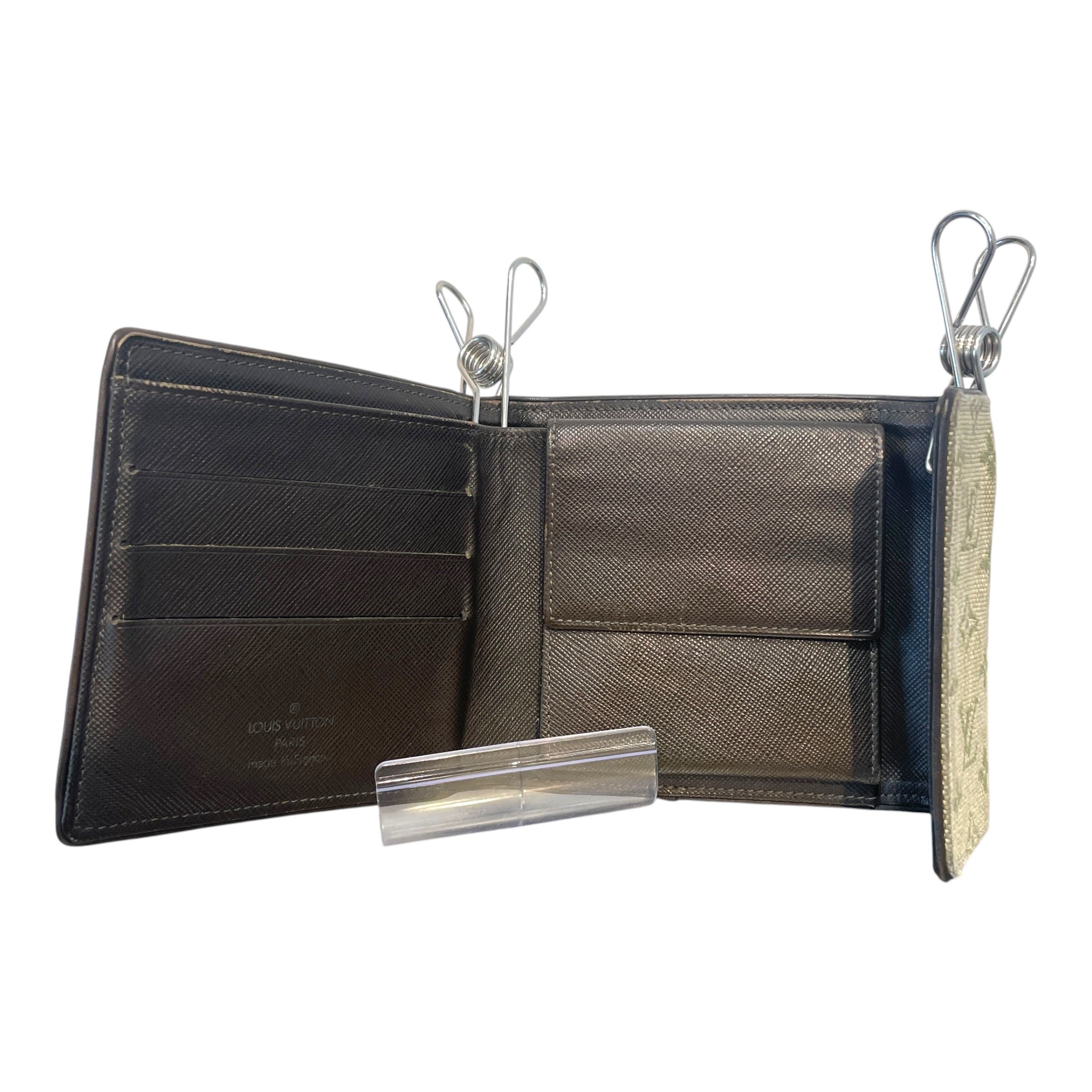 LOUIS VUITTON/Wallet/Monogram/Leather/GRN/M's/Lin Pattern Canvas view 3