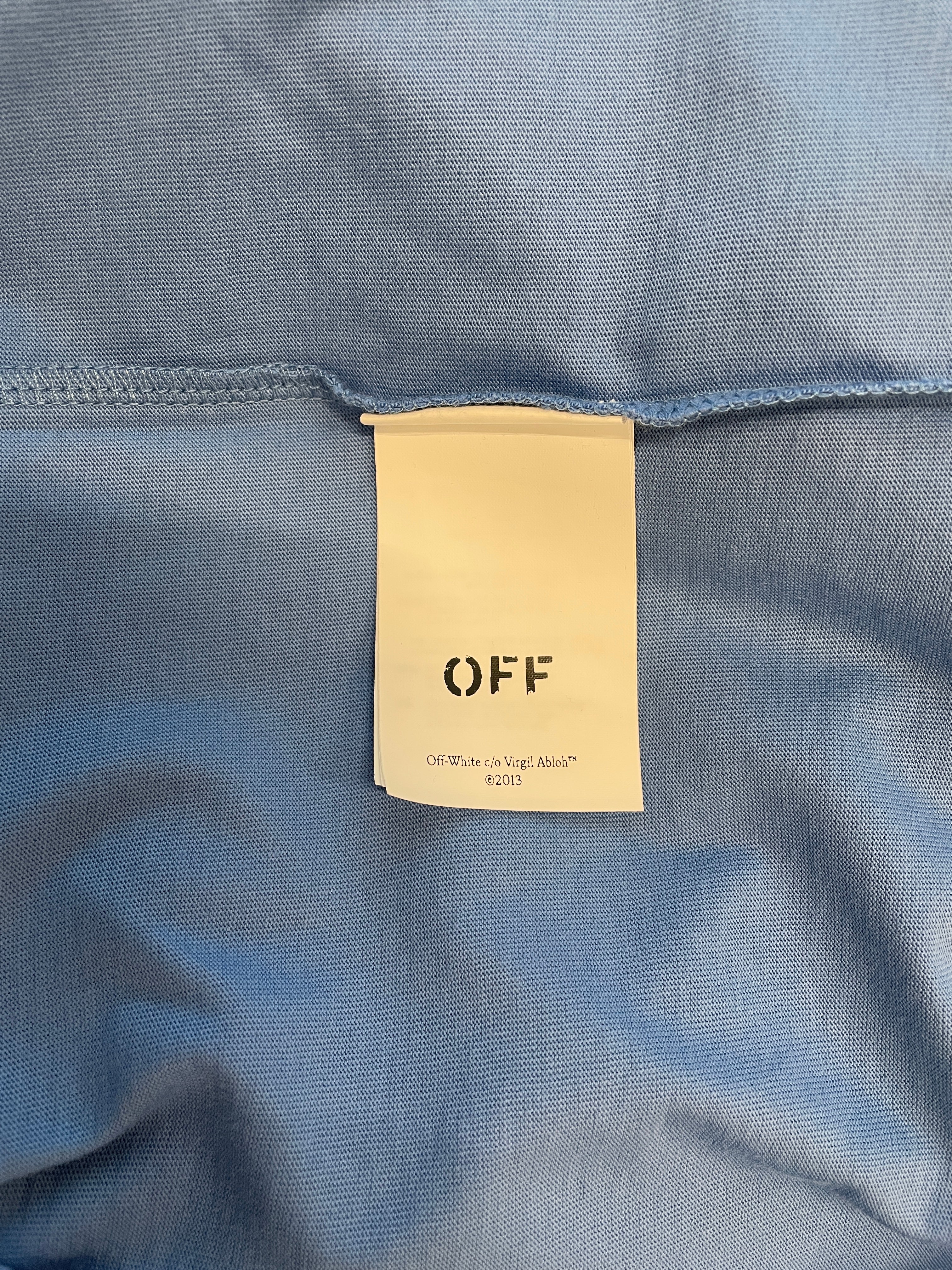OFF-WHITE/T-Shirt/XL/Cotton/BLU/BLUE "Off" view 4