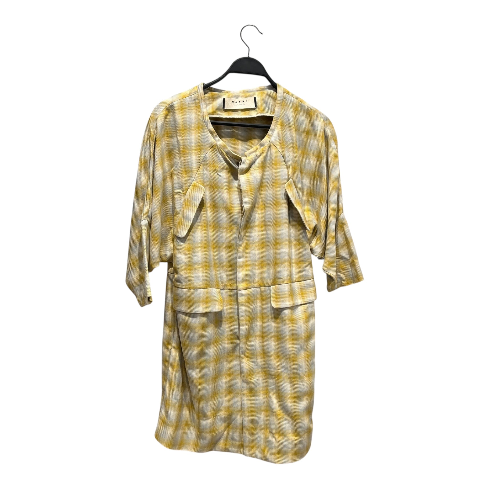 MARNI/Spring Coat/M/Plaid/Cotton/YEL/YLW/BLU PLAID SPRING COAT view 1