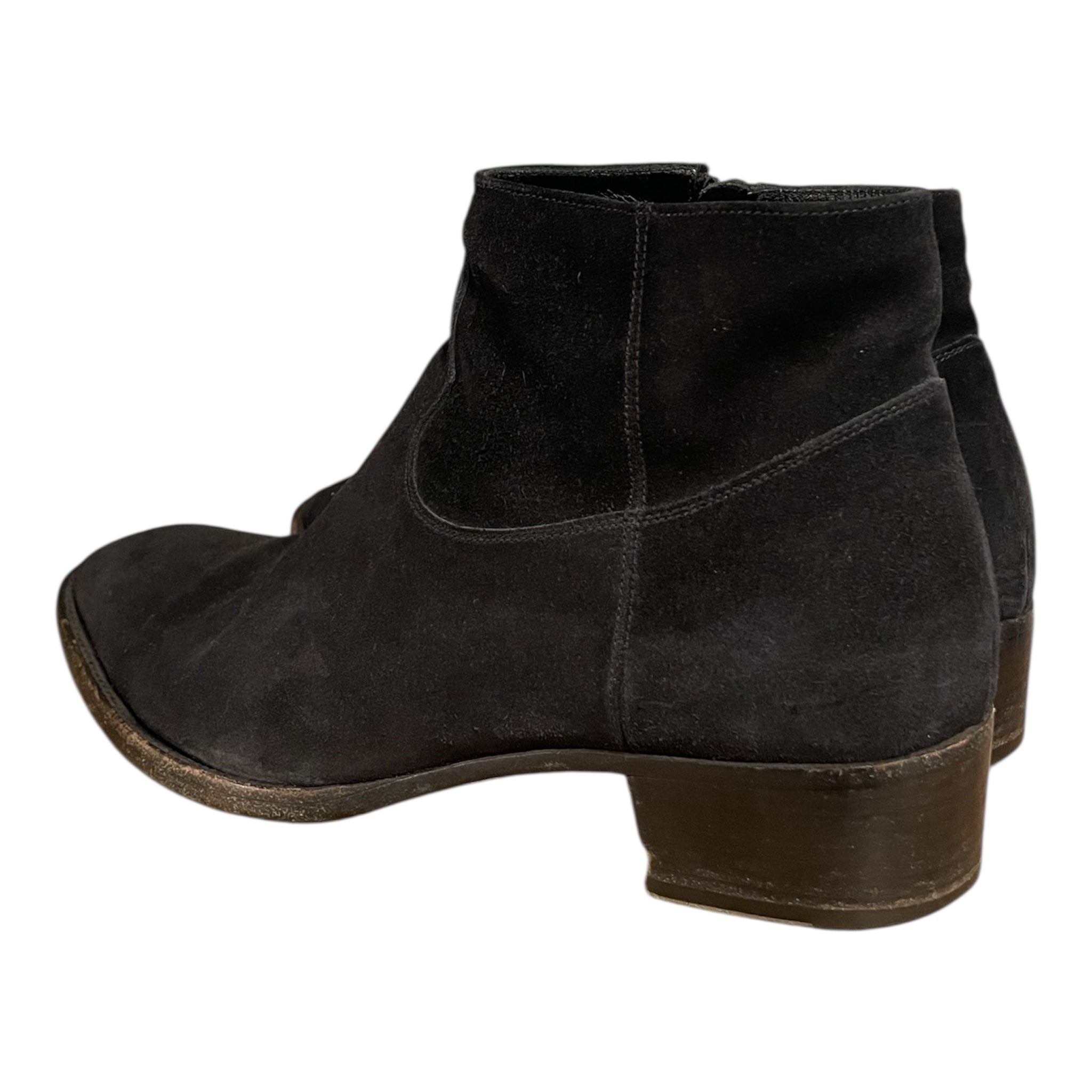 SAINT LAURENT/Chelsea Boots/US 8.5/Suede/BLK/Side Zip/As Is, Ankle high view 2