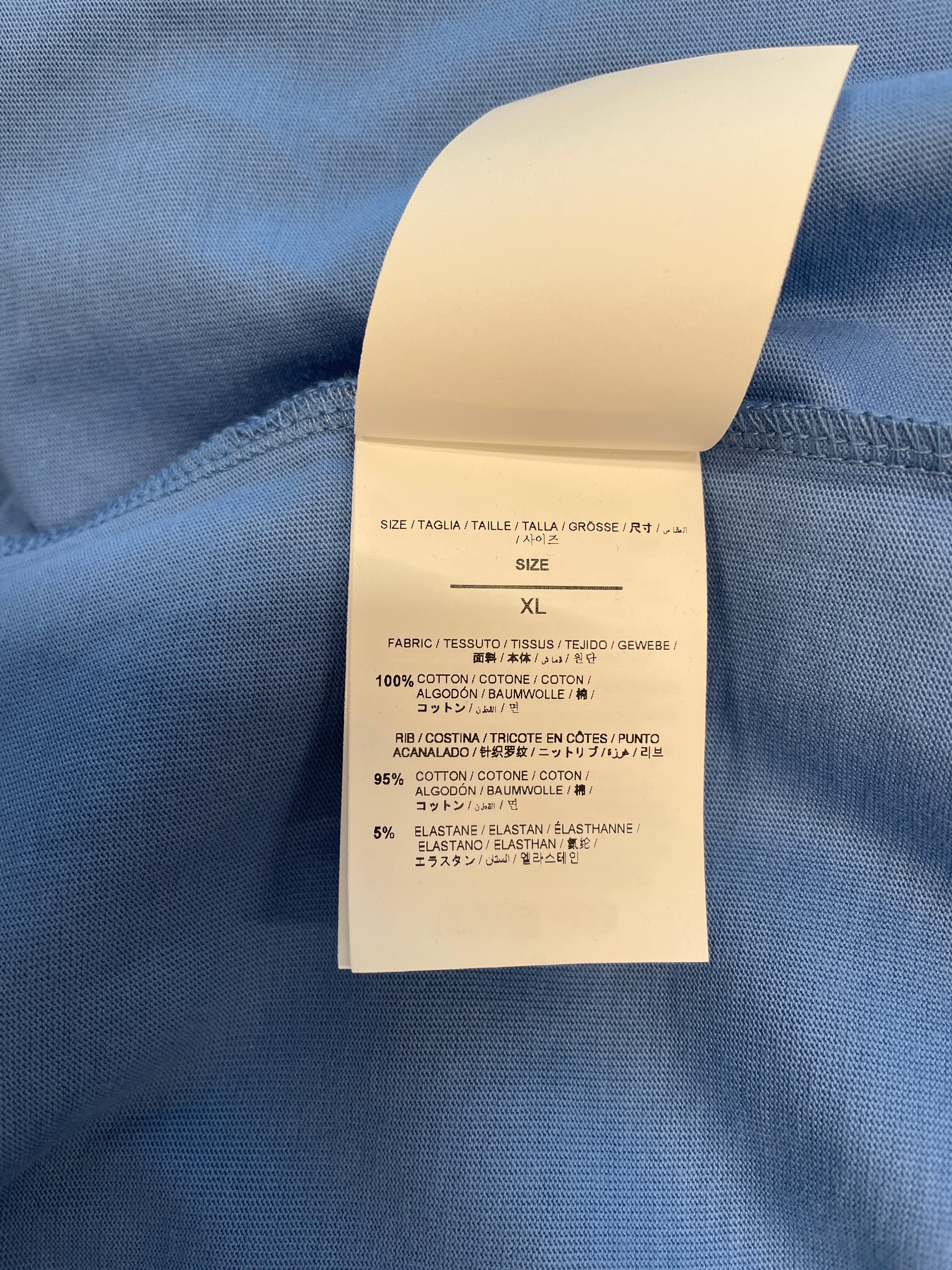 OFF-WHITE/T-Shirt/XL/Cotton/BLU/BLUE "Off" view 5
