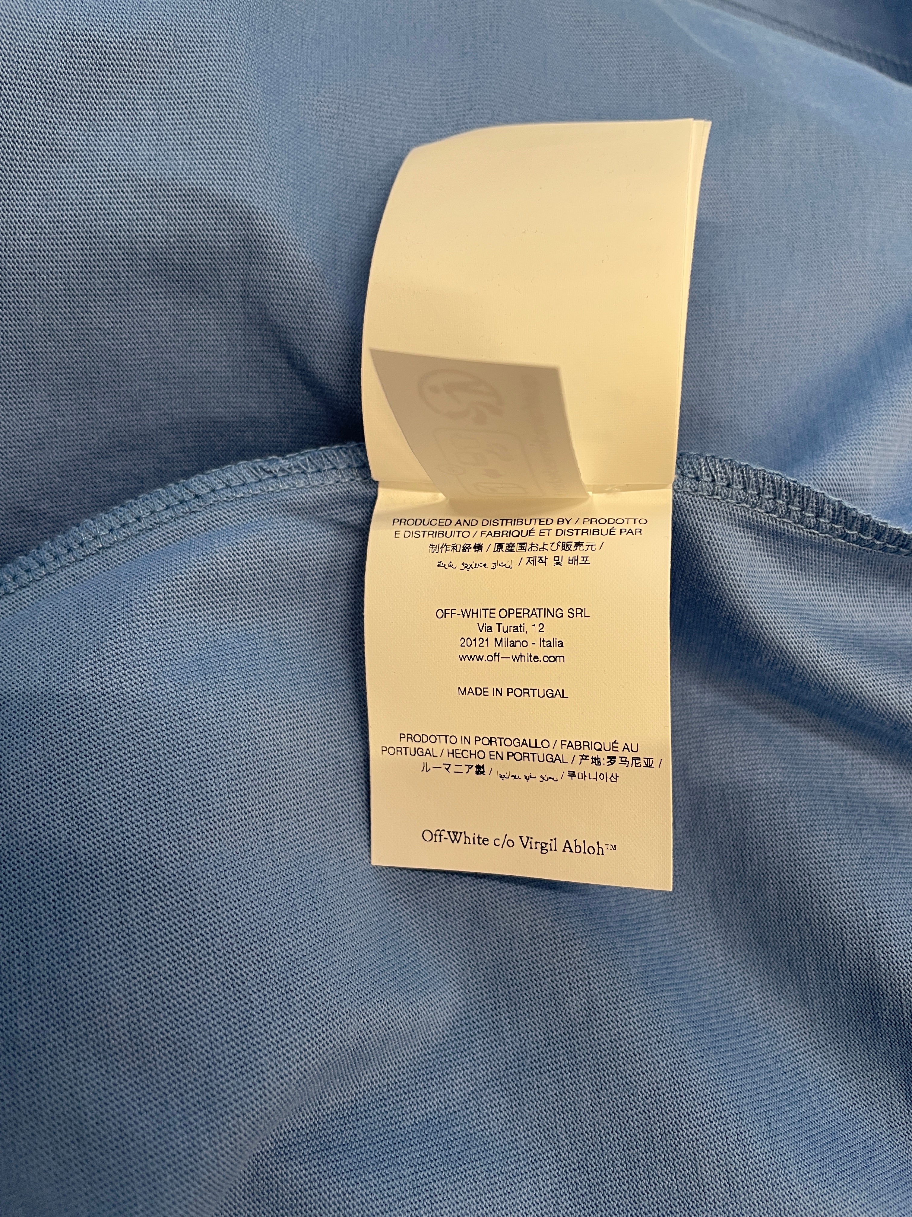 OFF-WHITE/T-Shirt/XL/Cotton/BLU/BLUE "Off" view 6