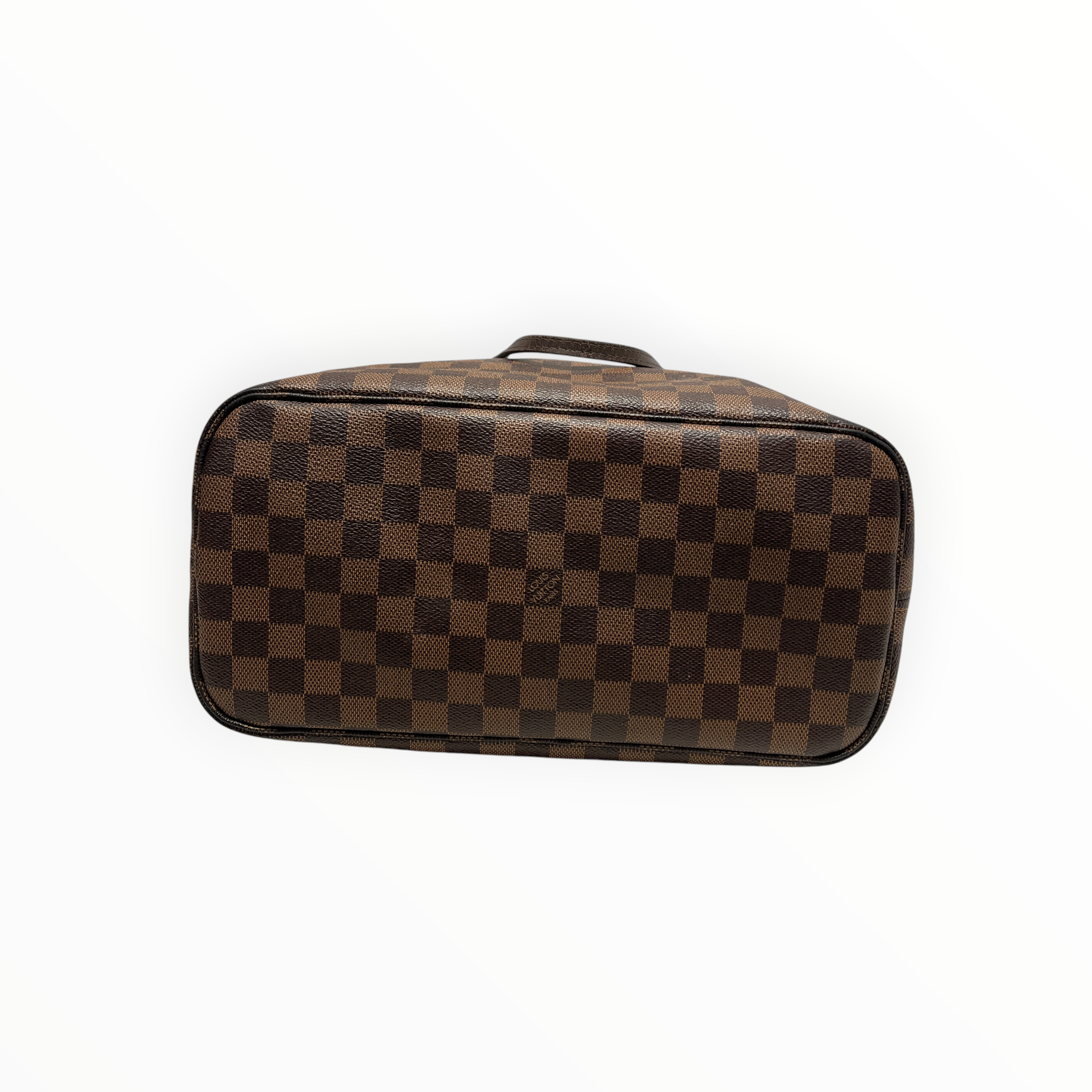 LOUIS VUITTON/Tote Bag/Stripe/Leather/BRW/Damier Ebene Neverfull MM view 3