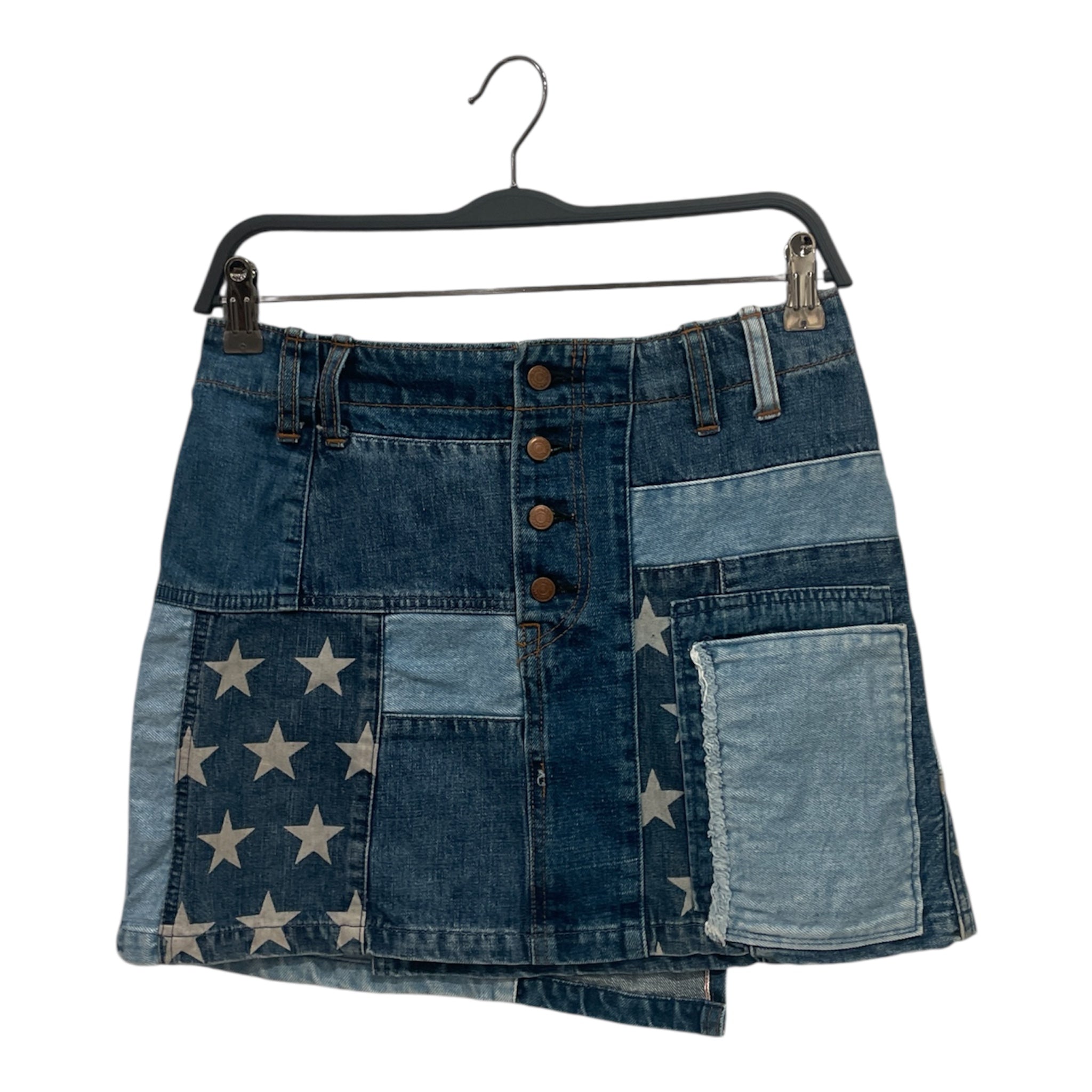 HYSTERIC GLAMOUR/Skirt/Cotton/BLU/#2AK-0920/PATCH WORK STARS view 1