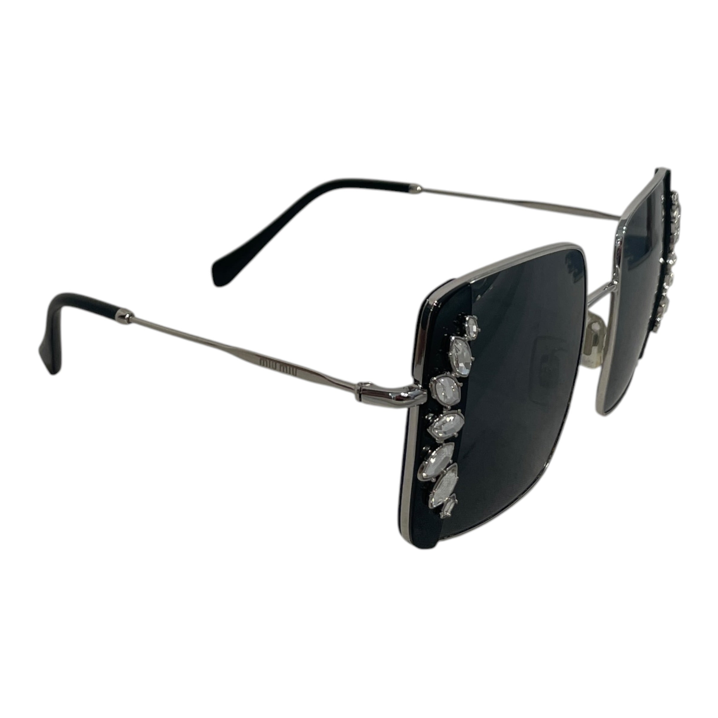 MIU MIU/Sunglasses/Metal/BLK/L's/Rhinestone Trim SMU56V view 2