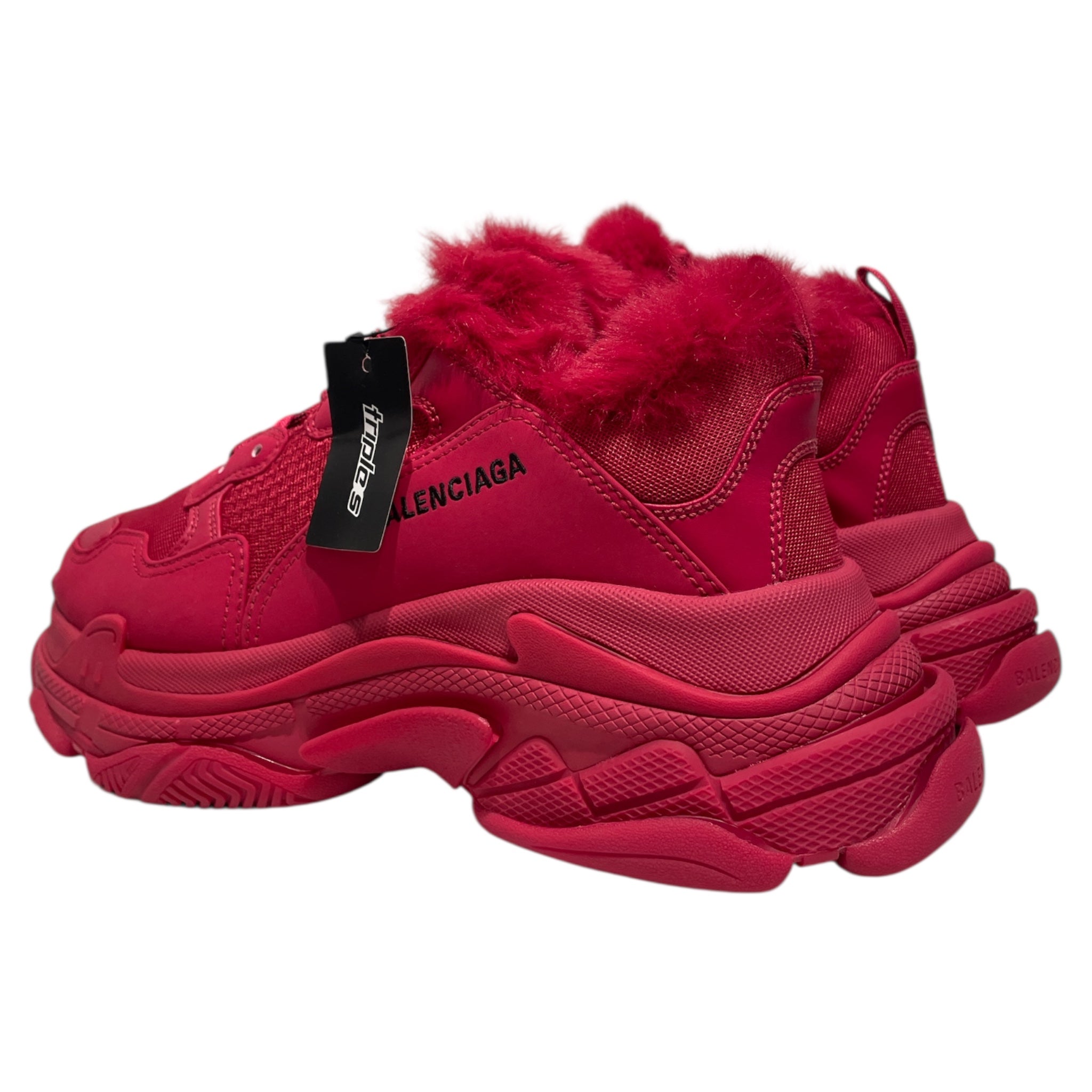 BALENCIAGA/Low-Sneakers/US 10/RED/Triple S Fur view 2