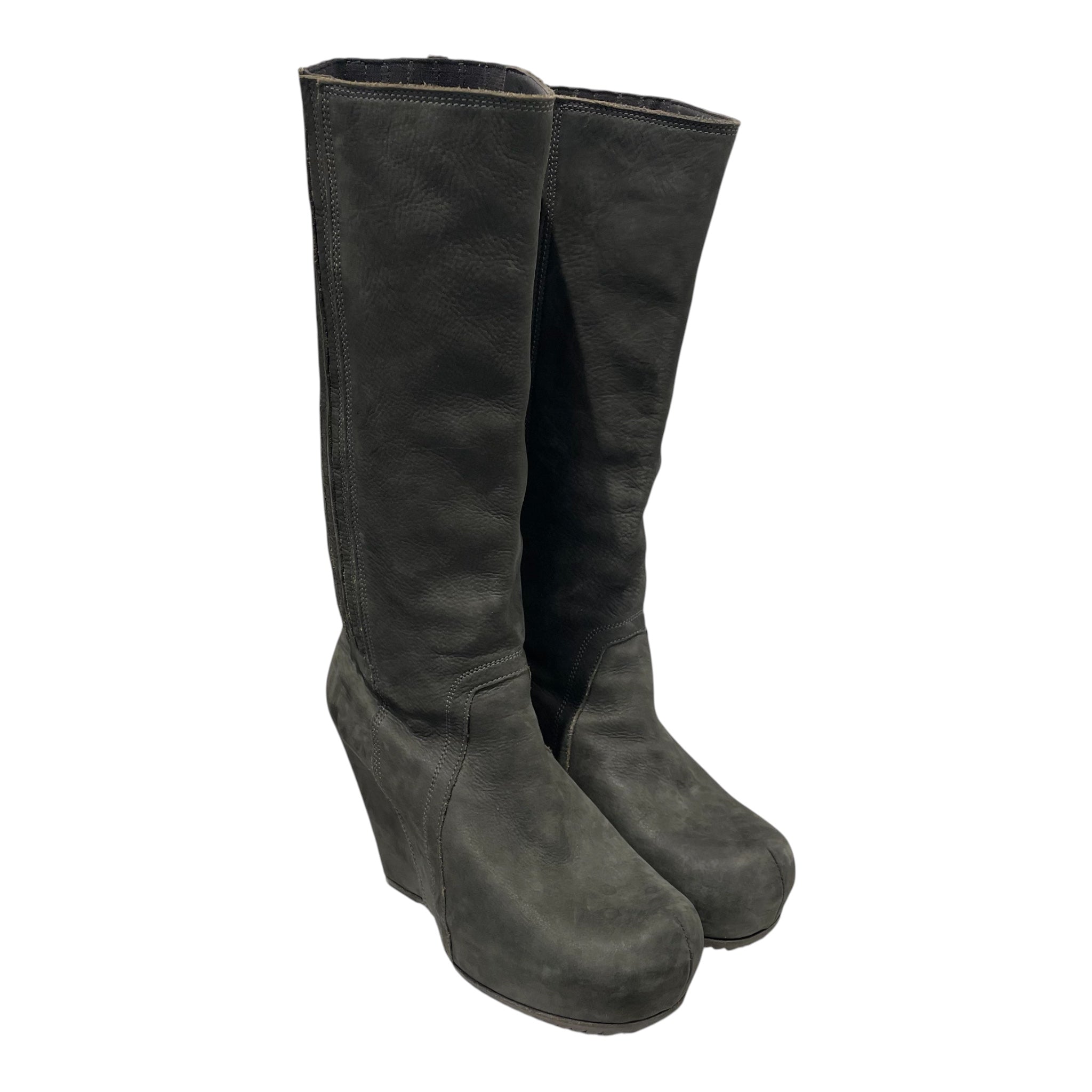 Rick Owens/Boots/EU 37/Leather/GRY/fw13 plimth wedge boots view 1