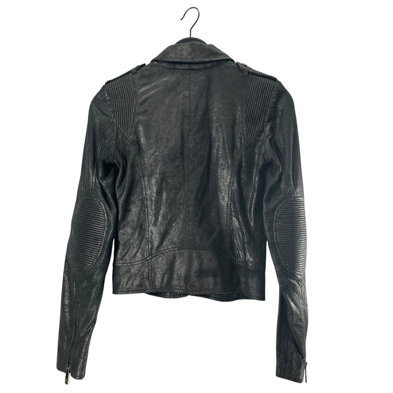 Faith Connexion/Riders Jkt (W)/34/SLV/METALLIC RIBBED ELBOWS