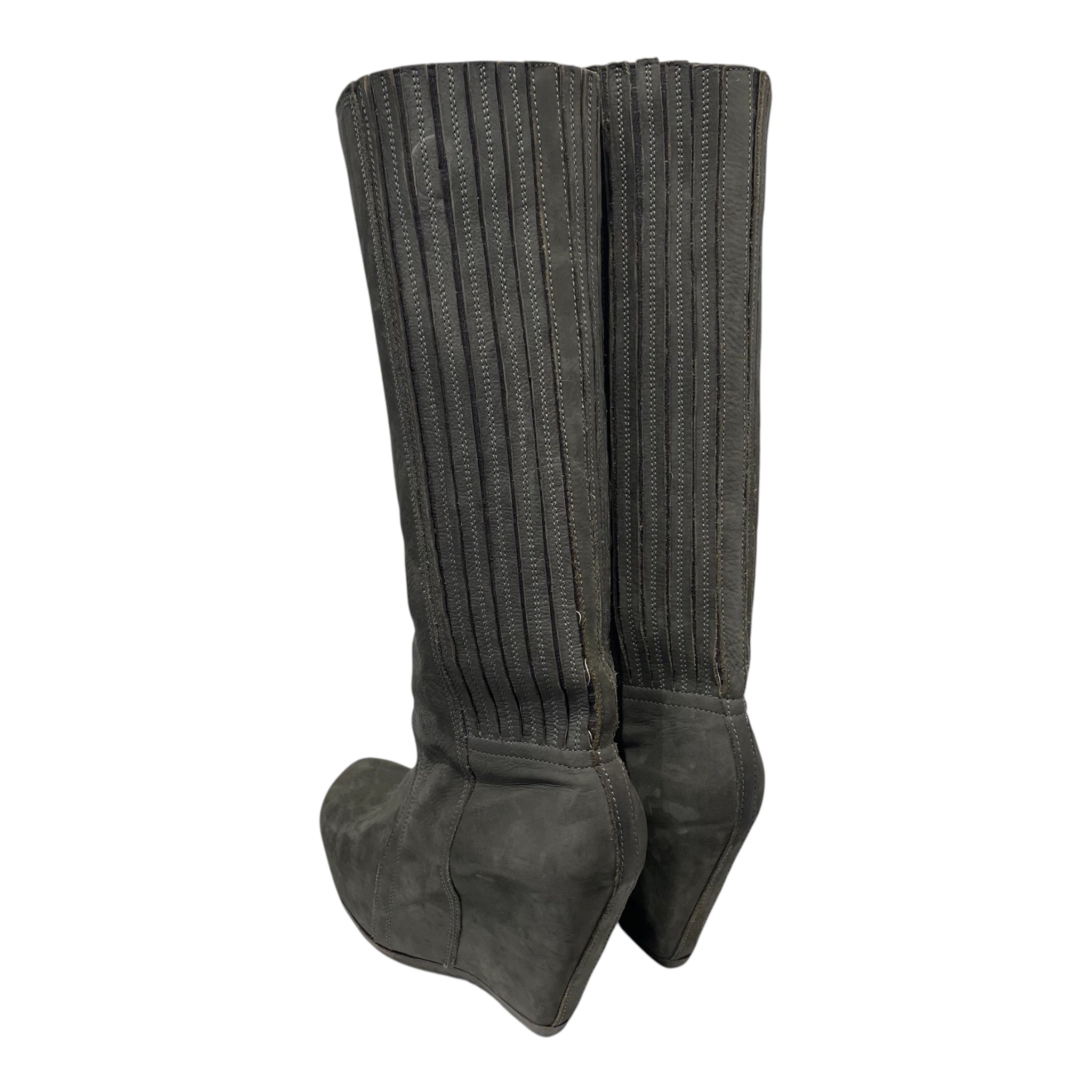 Rick Owens/Boots/EU 37/Leather/GRY/fw13 plimth wedge boots view 2
