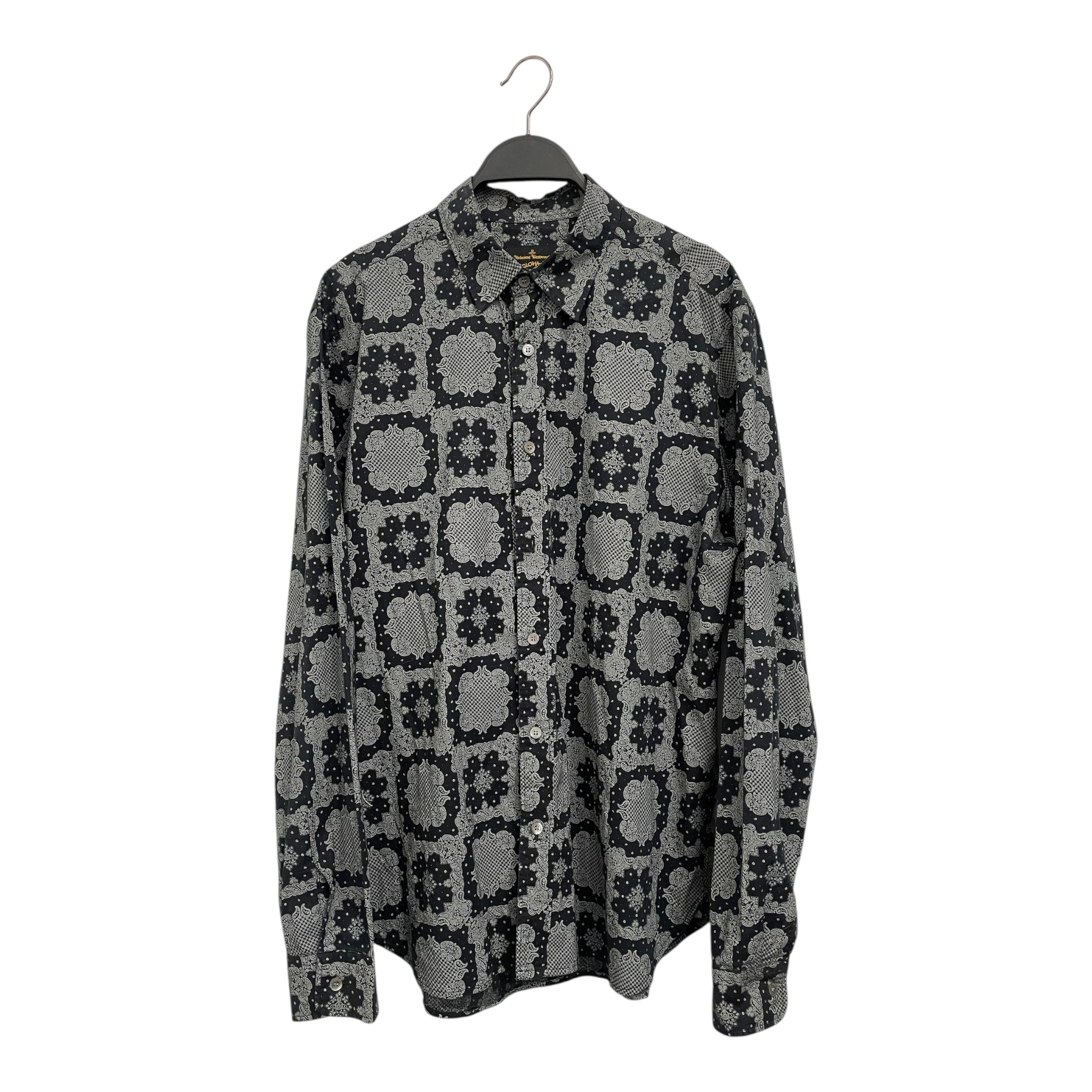 ANGLOMANIA/Shirt/M/Cotton/BLK/Dress/All Over Print/baroque gray all over print view 1