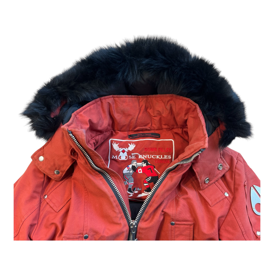 MOOSE KNUCKLES/Jacket/L/Cotton/ORN/BALLISTIC BOMBER JACKET