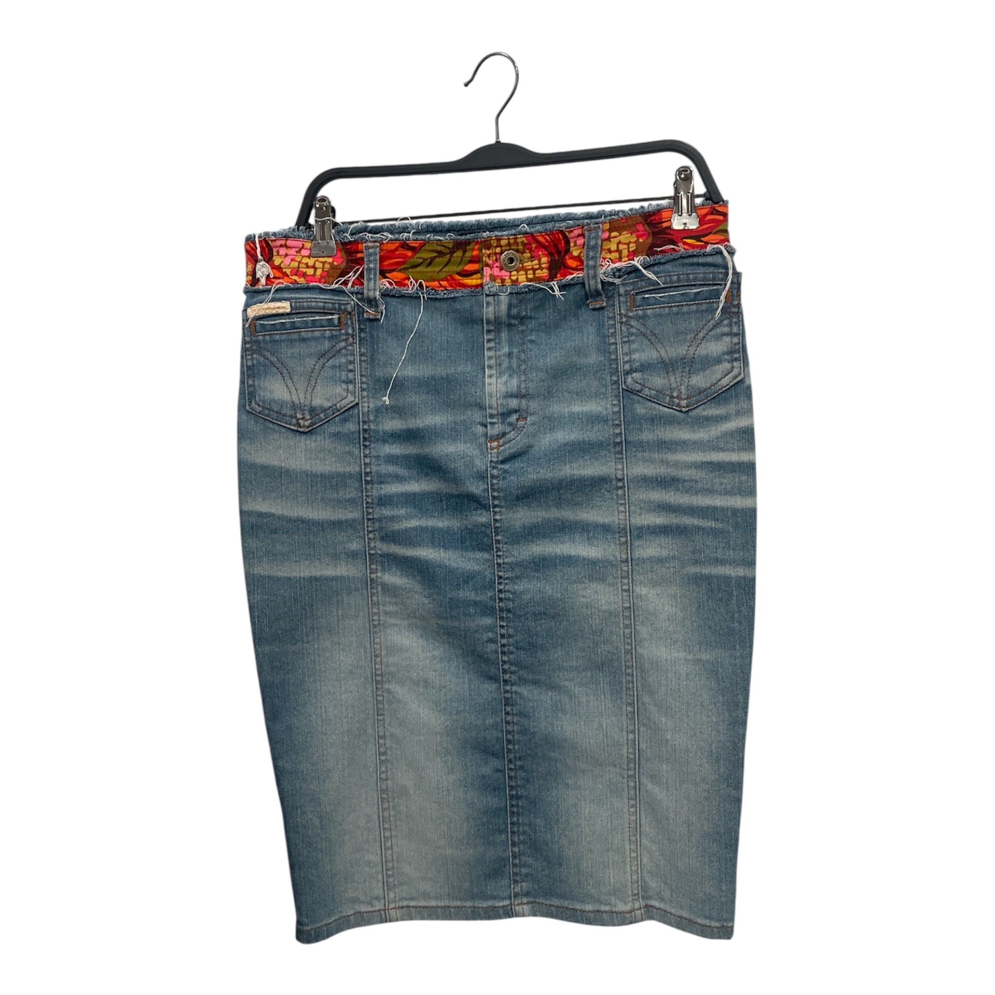 DOLCE&GABBANA/Skirt/30/Border/Denim/BLU/Midi Length/BELT BORDER VTG view 1