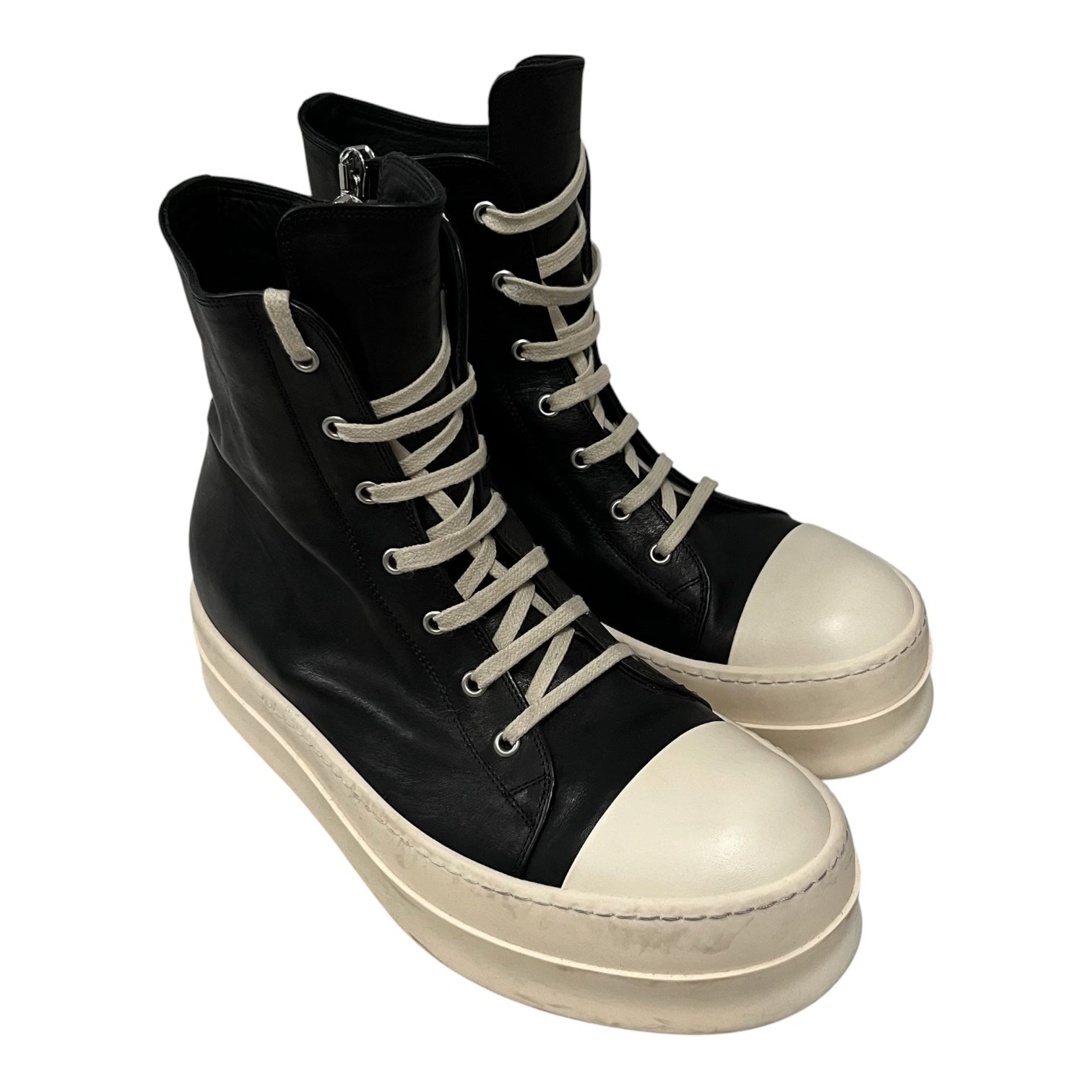 Rick Owens/Hi-Sneakers/US 11.5/Leather/BLK/BUMPERS view 1
