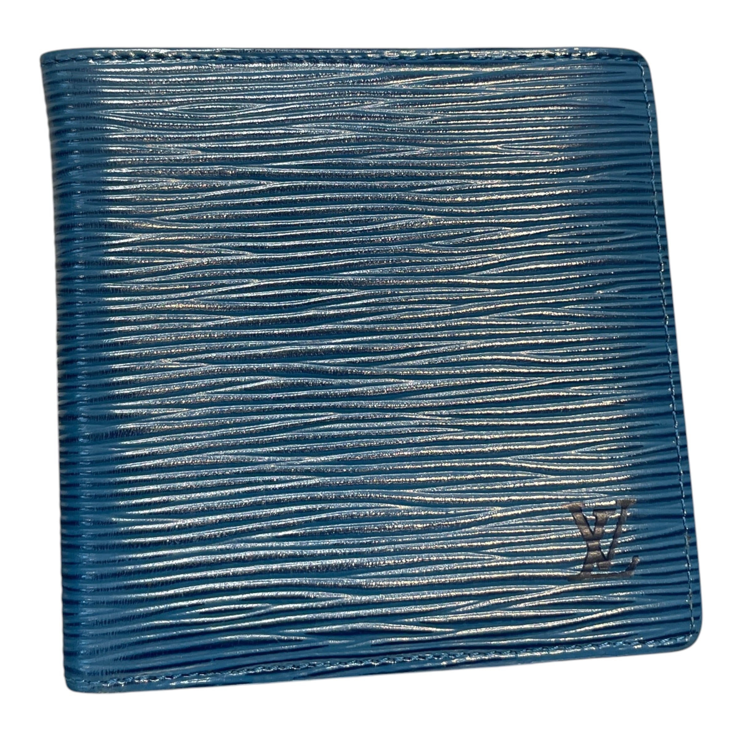 LOUIS VUITTON/Wallet/Leather/BLU/M's/Epi Leather Bifold Wallet view 1