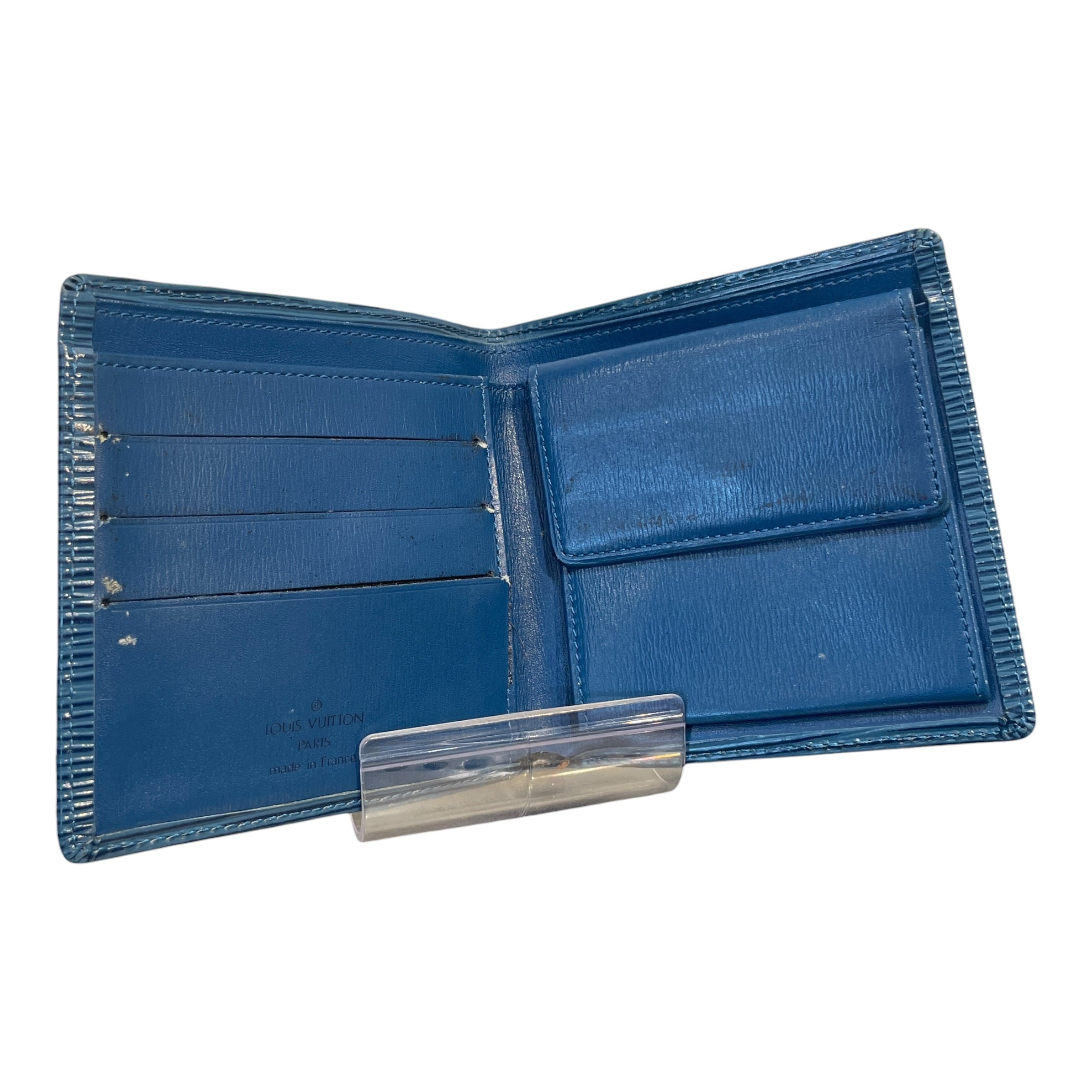 LOUIS VUITTON/Wallet/Leather/BLU/M's/Epi Leather Bifold Wallet view 2