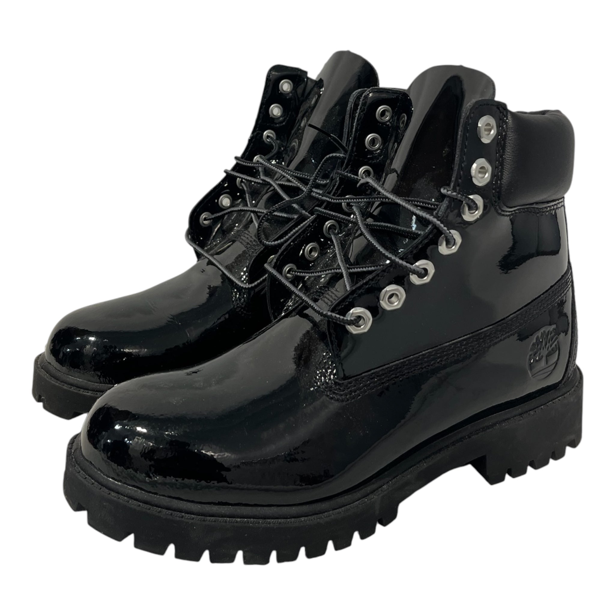 Timberland/Veneda Carter/Lace Up Boots/US 7.5/Leather/BLK/PATENT LEATHER view 1