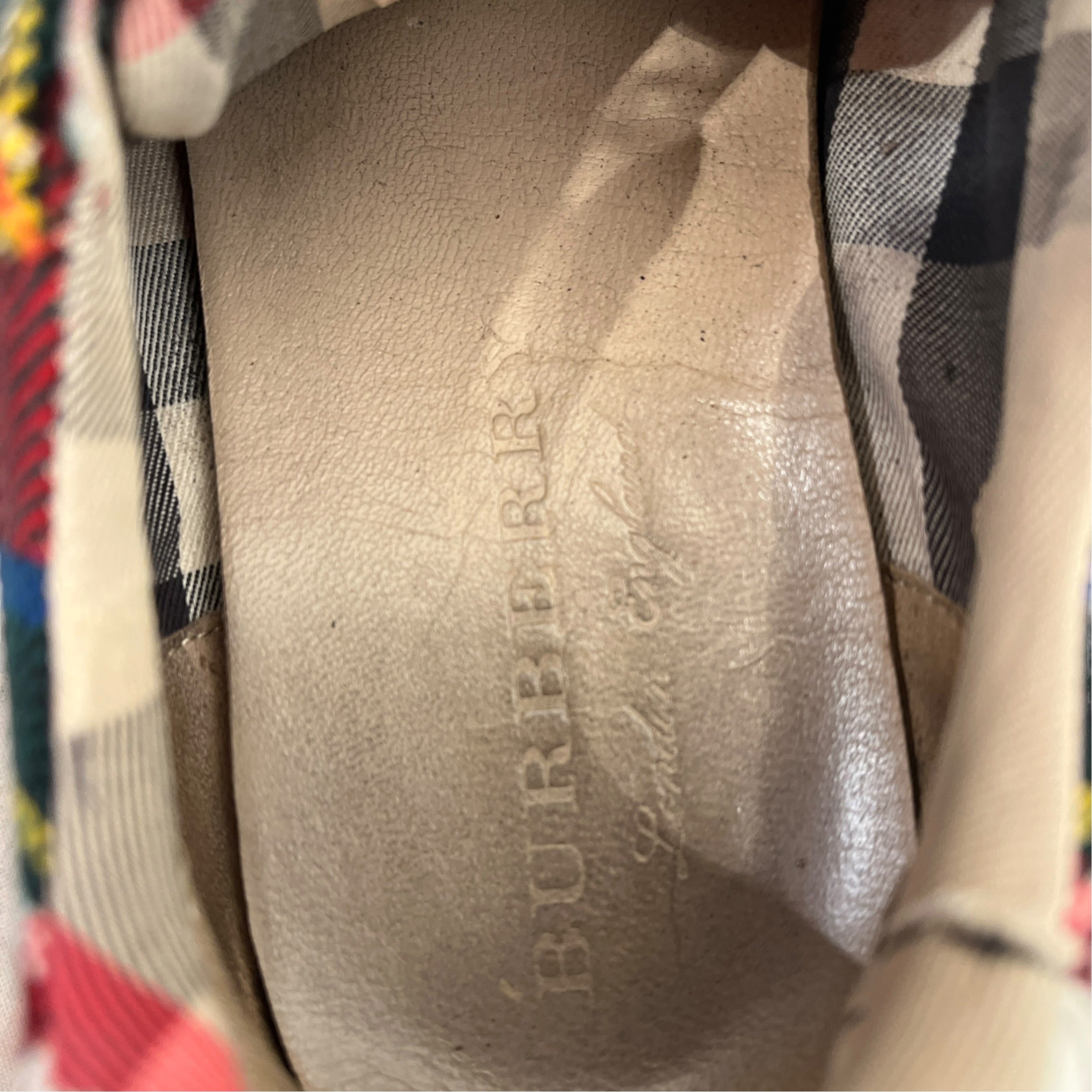 BURBERRY LONDON/Low-Sneakers/EU 36/Plaid/RED/Amelia Tartan Chunky Sneaker view 3