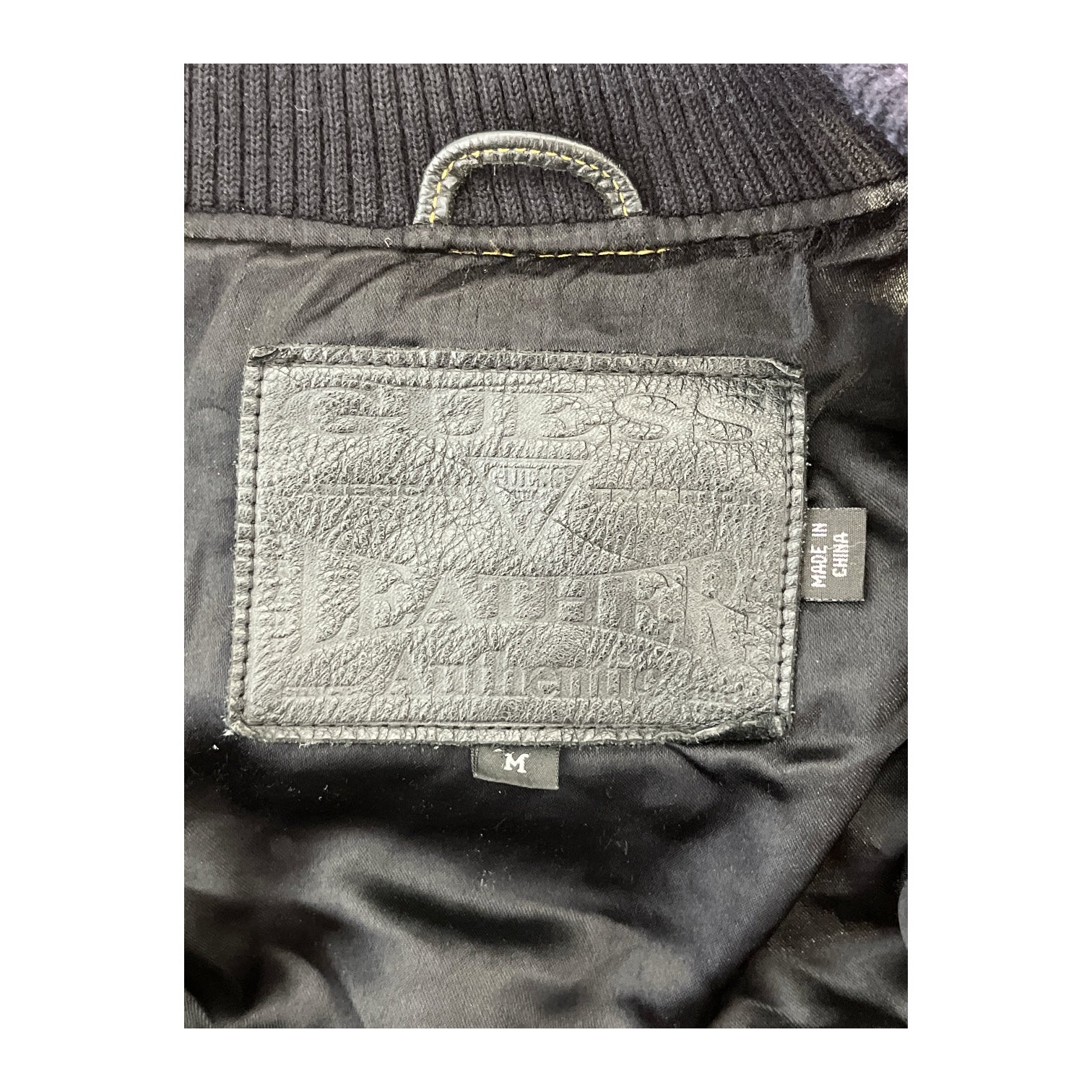 GUESS/Leather Jkt/M/Leather/BLK/GENUINE LEATHER GUESS BACK HIT view 3