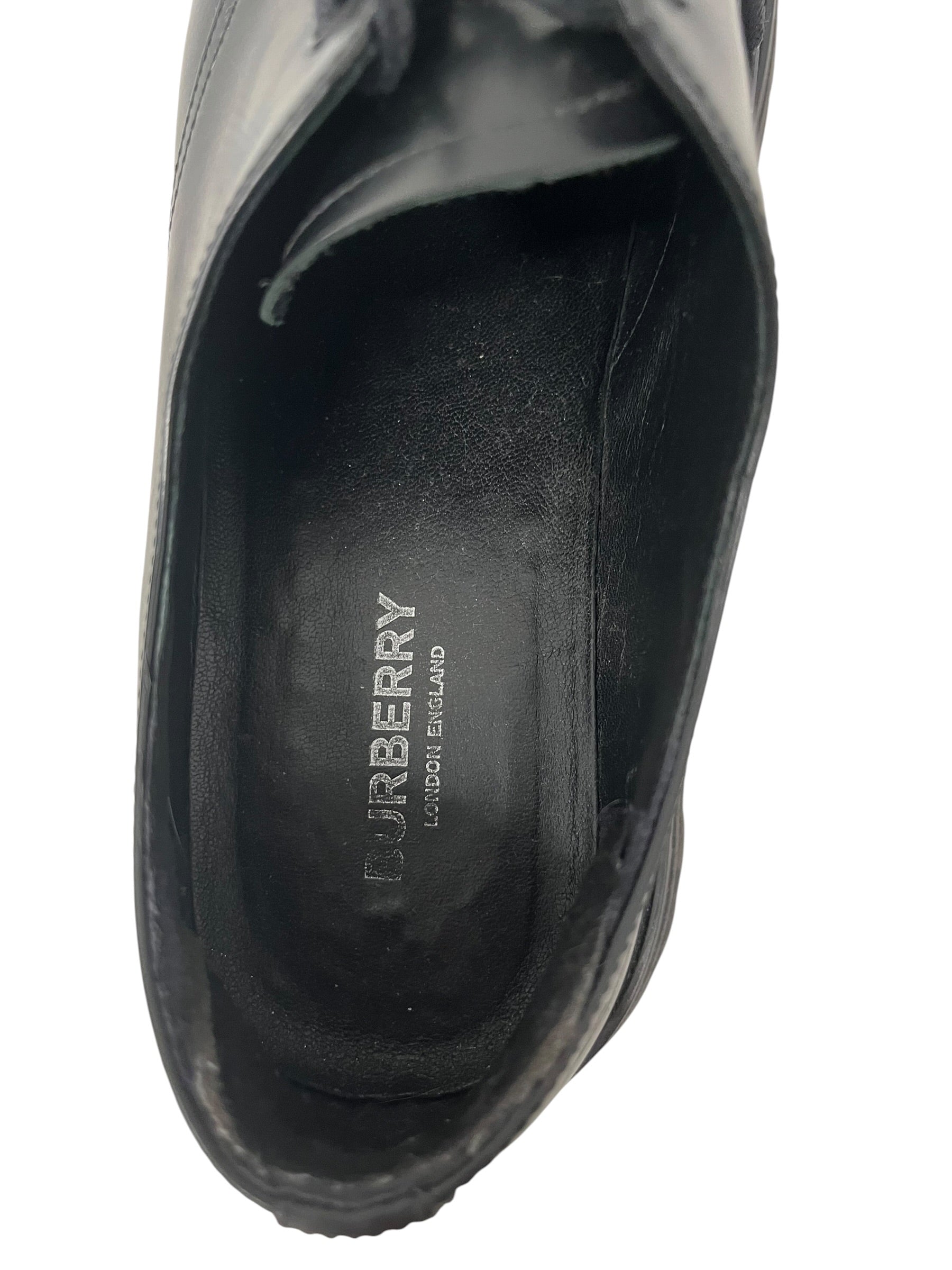 BURBERRY/Dress Shoes/EU 41/Leather/BLK/PLATFORM DERBY SHOES view 3