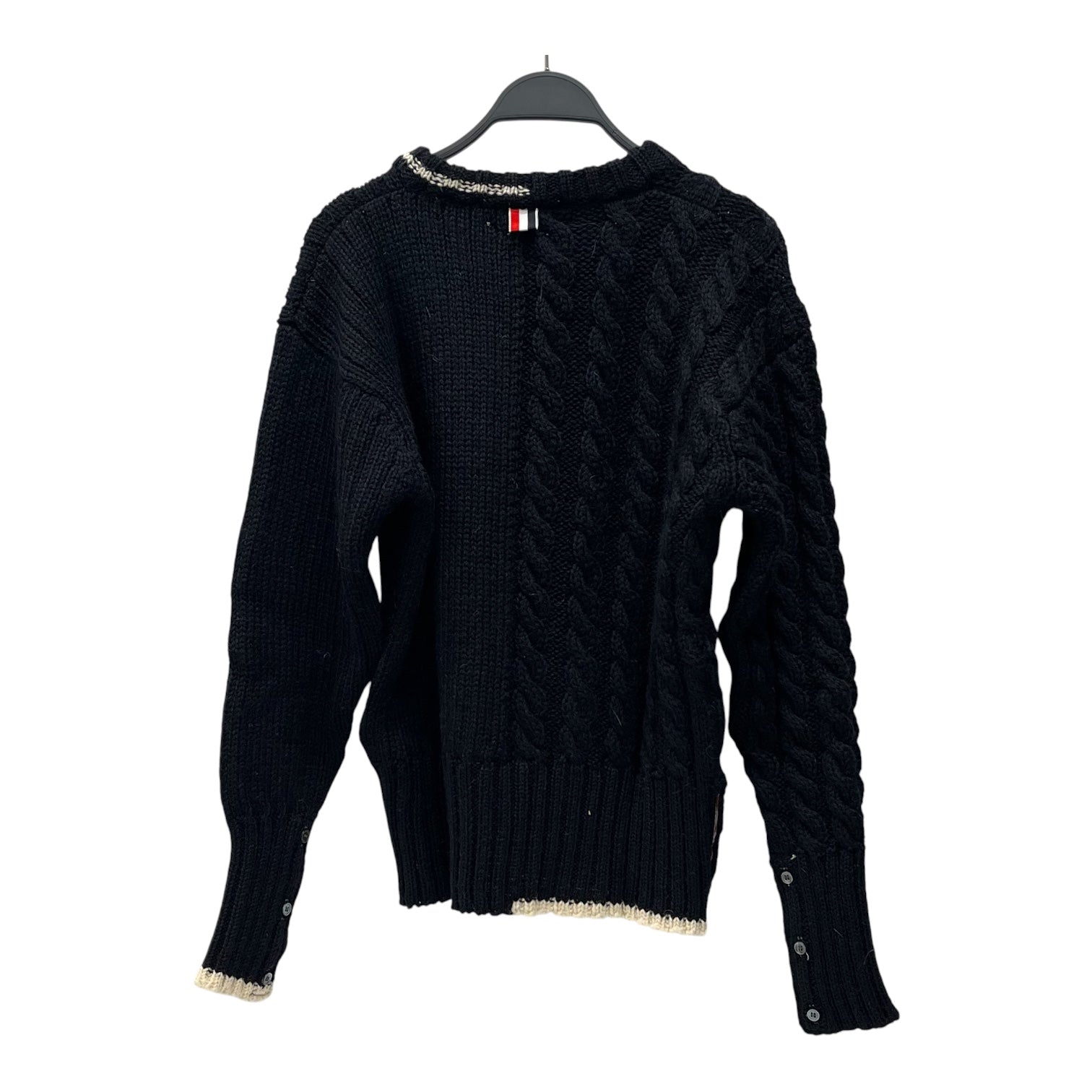 THOM BROWNE. NEW YORK/Heavy Sweater/1/NVY/ view 2