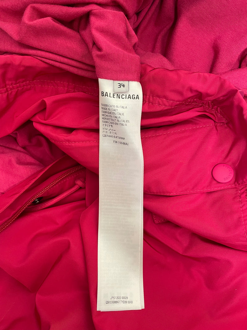 BALENCIAGA/Windbreaker/34/Nylon/PNK/small b logo