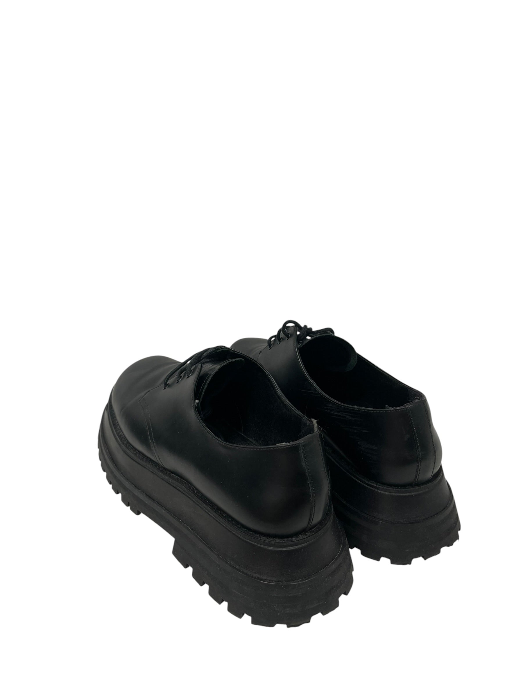 BURBERRY/Dress Shoes/EU 41/Leather/BLK/PLATFORM DERBY SHOES view 2