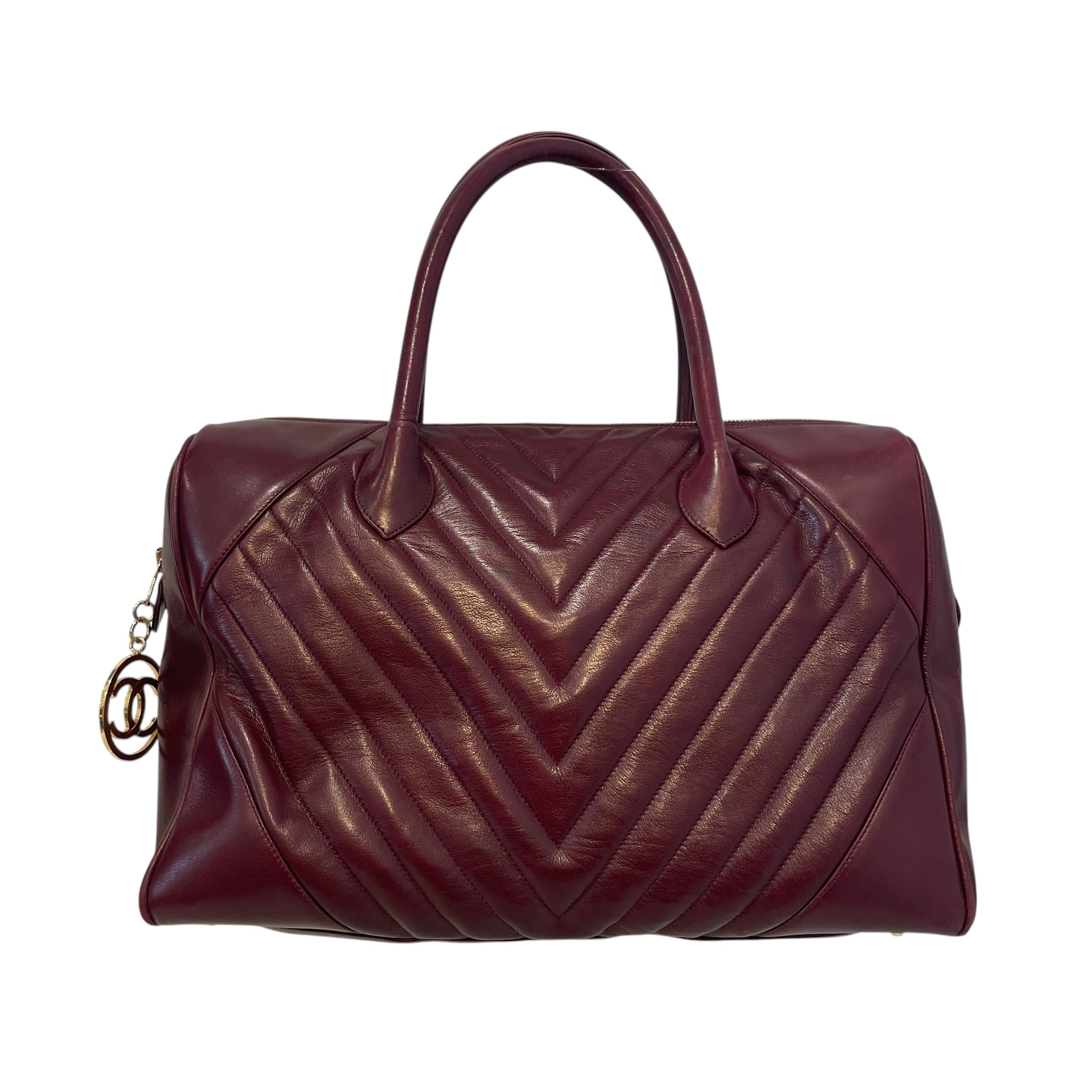 CHANEL/Hand Bag/Lambskin/BRD/Chevron Lambskin V Stitch Bag view 1
