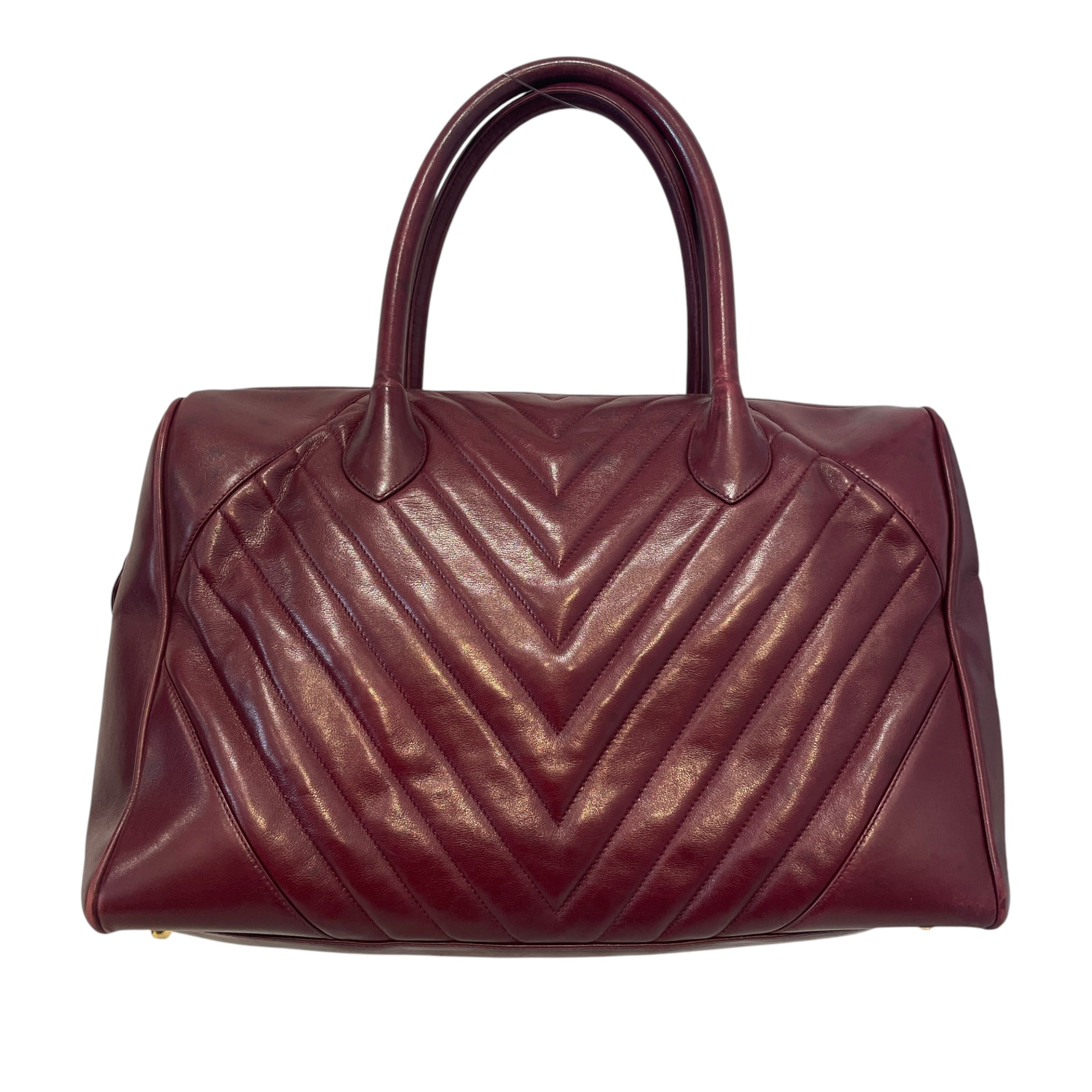 CHANEL/Hand Bag/Lambskin/BRD/Chevron Lambskin V Stitch Bag view 2