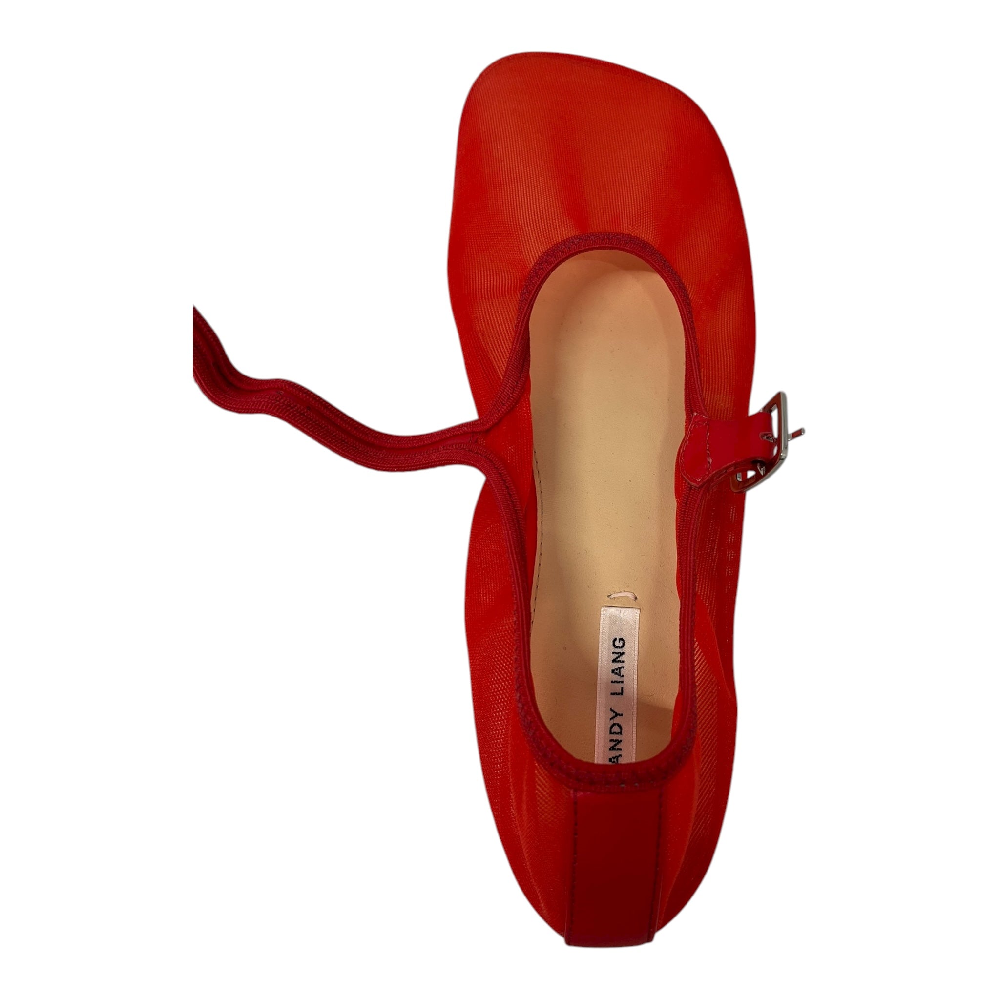 Sandy Liang/Flat Shoes/EU 42/Nylon/RED/MESH FLAT view 3