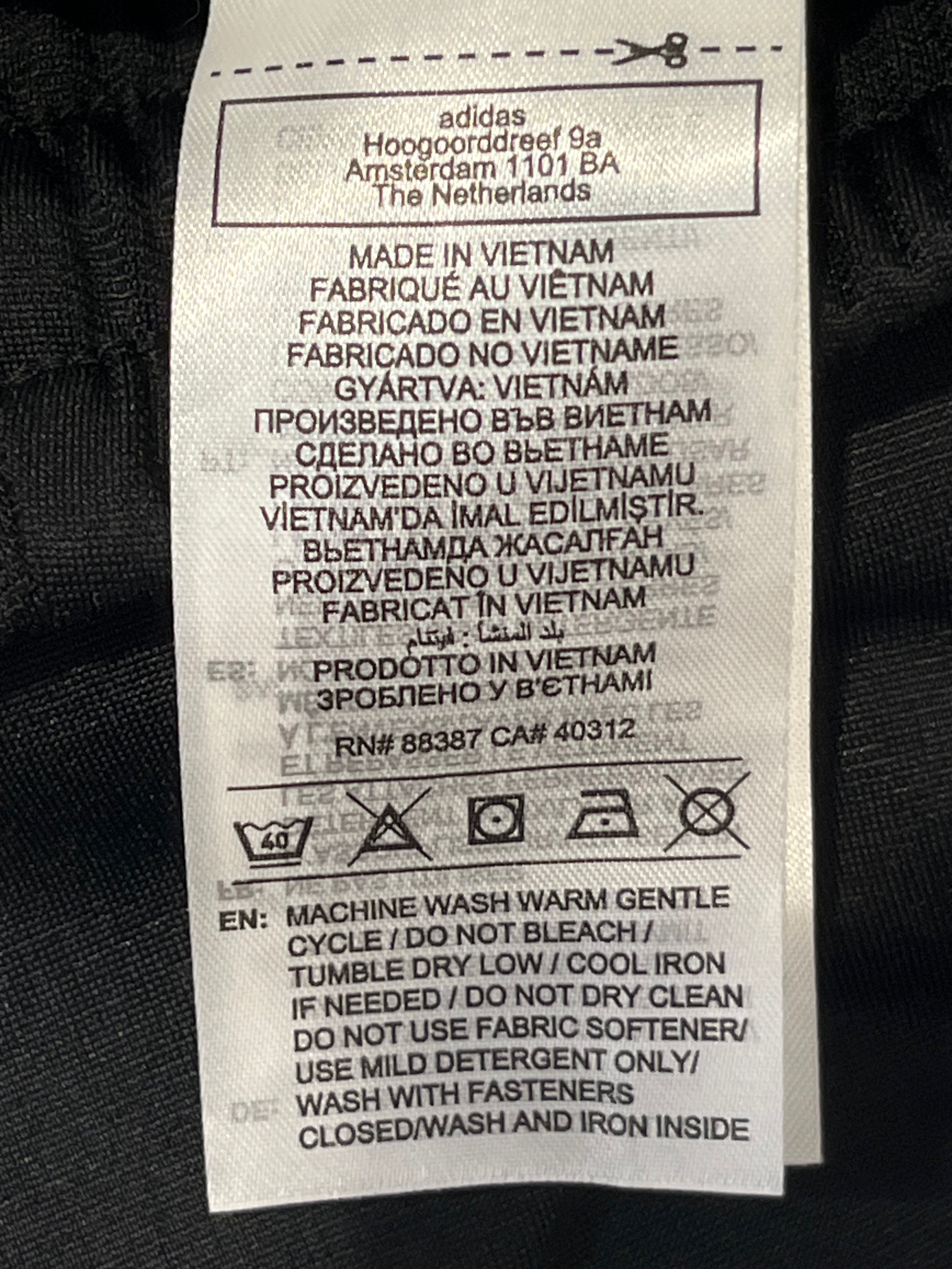 adidas/Sp5der/Straight Pants/XL/Polyester/BLK/All Over Print/RN88387 rhinestone sweatpants view 4