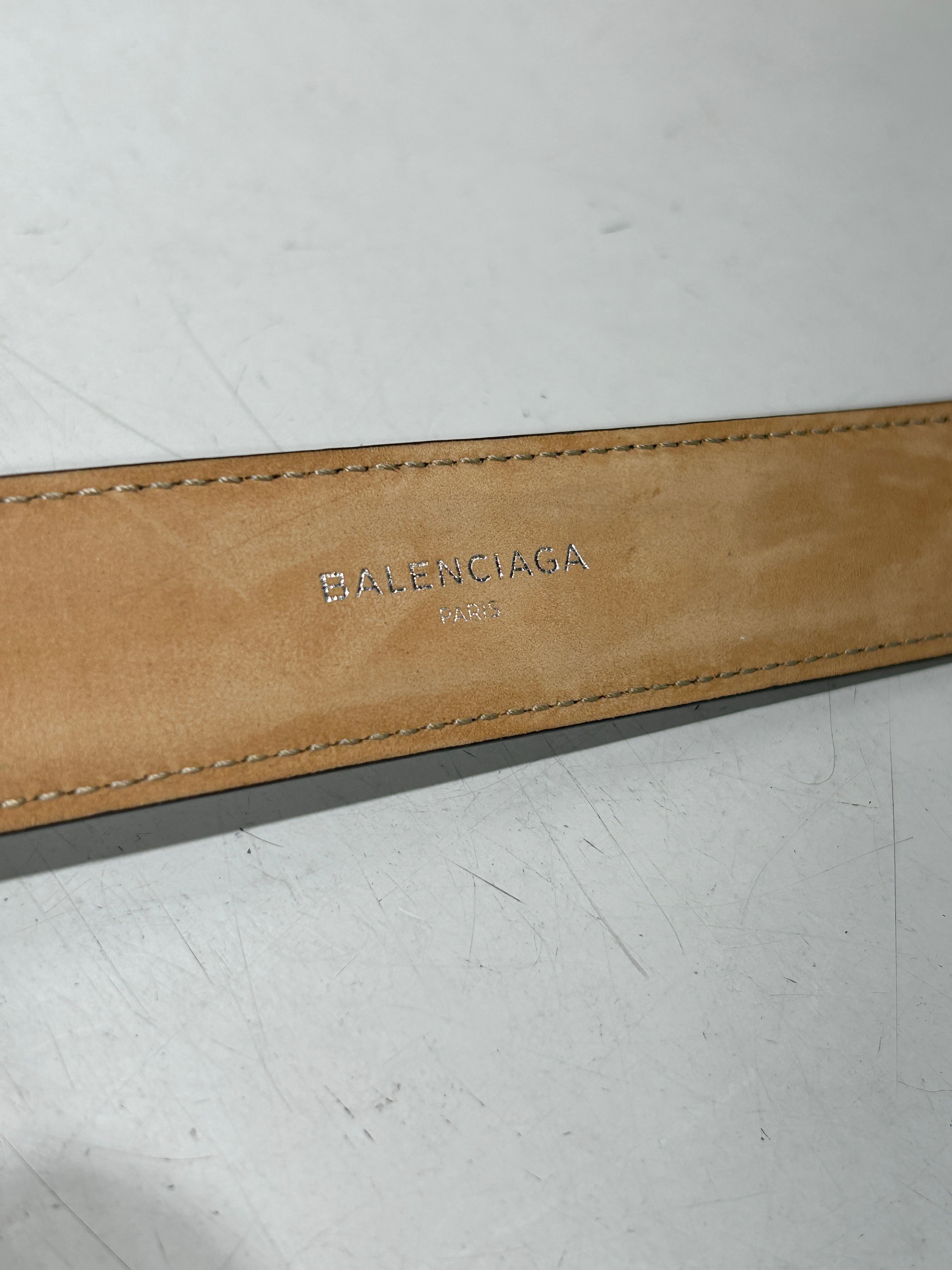 BALENCIAGA/Belt/Leather/BLK/ view 3