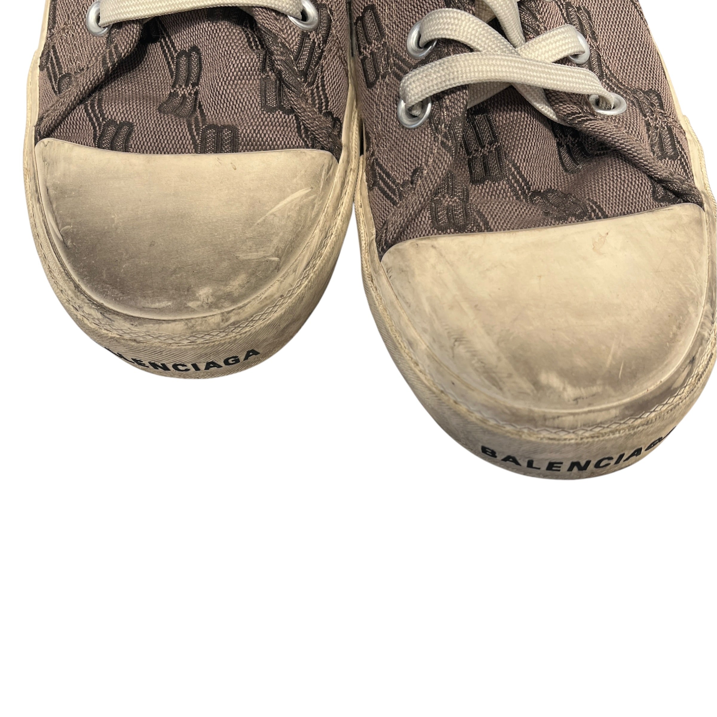 BALENCIAGA/Hi-Sneakers/US 9/Cotton/GRY/bb canvas hi tops view 4
