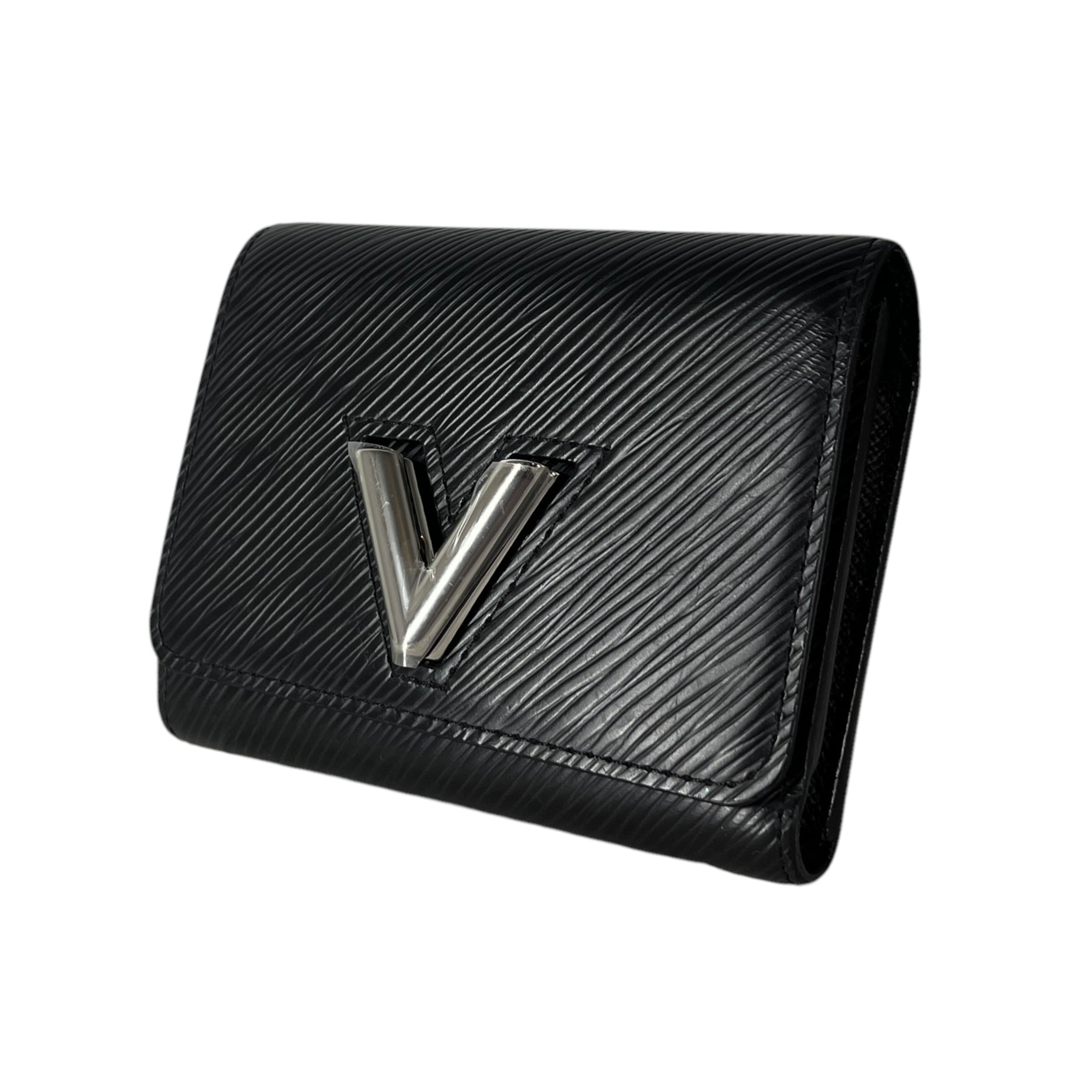 LOUIS VUITTON/Trifold Wallet/Black/Cowhide/M63322/PORTEFEUILLE TWIST COMPACT XS_EPI/M63322 view 1