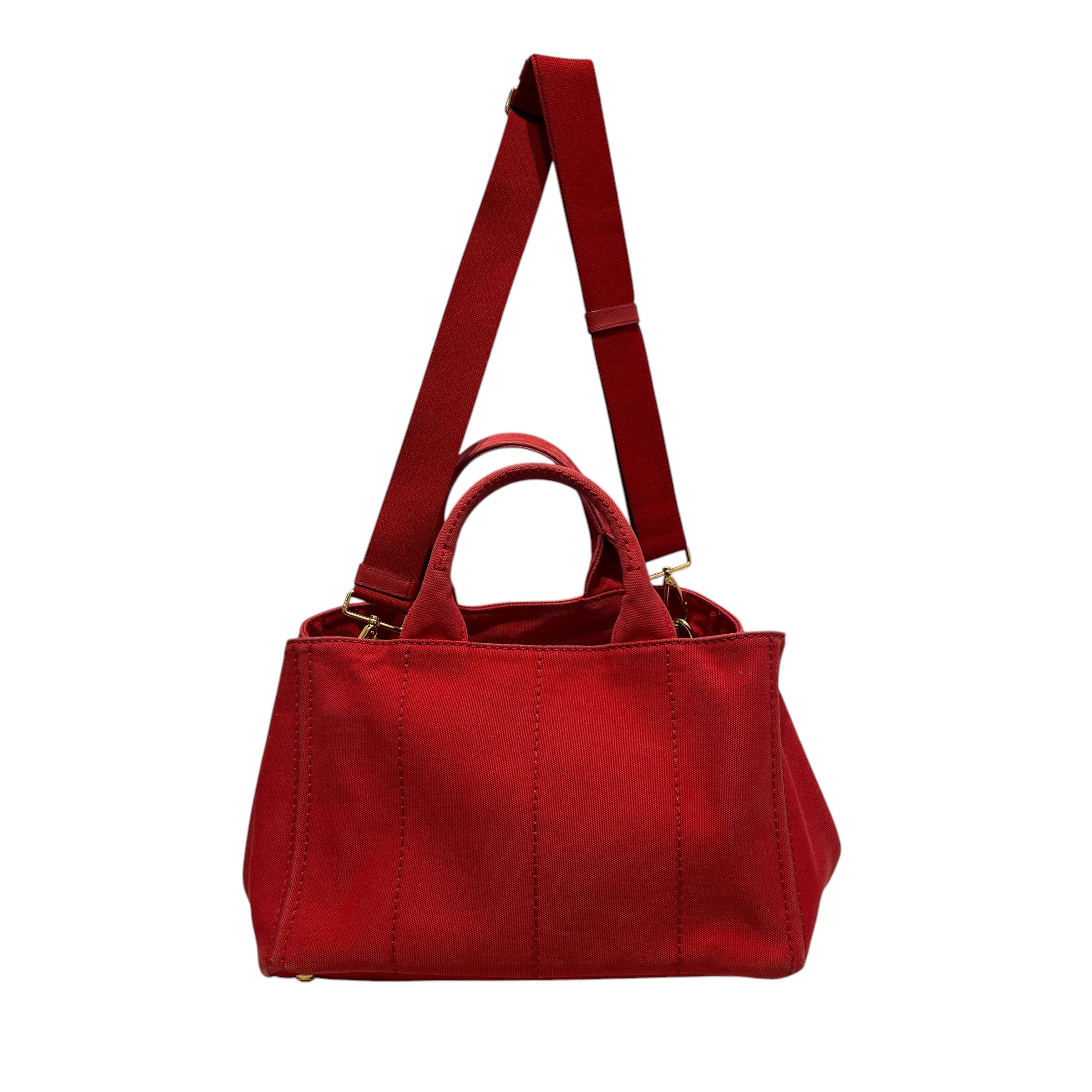 PRADA/Hand Bag/Cotton/RED/ view 2