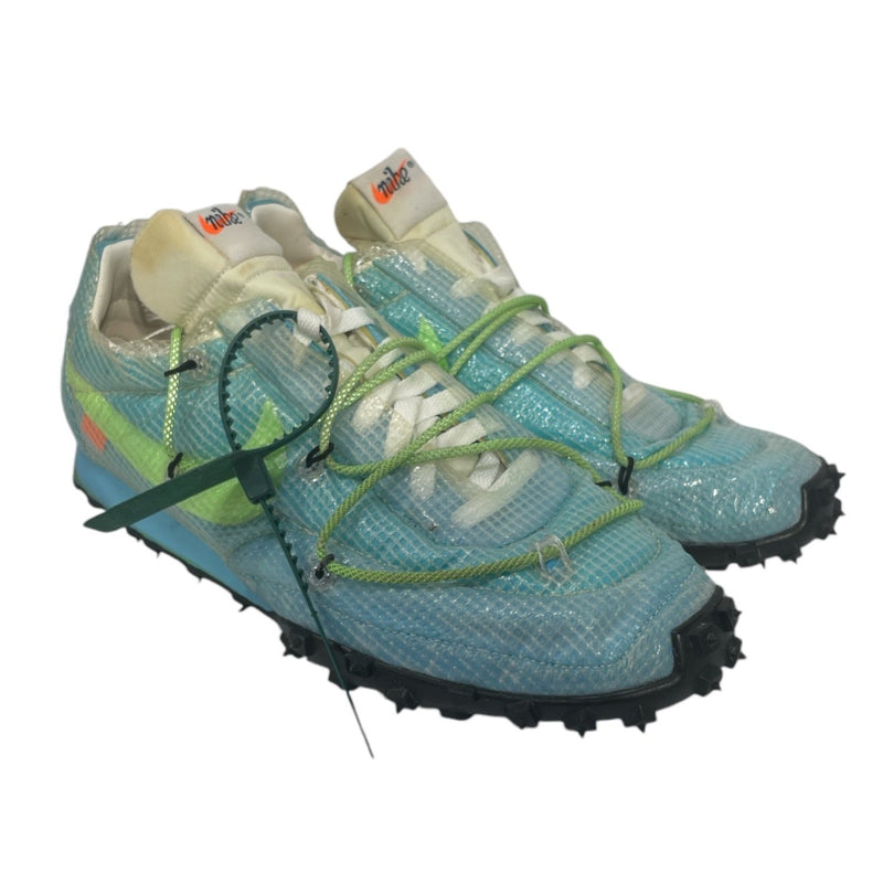 NIKE/OFF-WHITE/Low-Sneakers/US 12/Polyester/BLU/BLU + GRN CLEAT