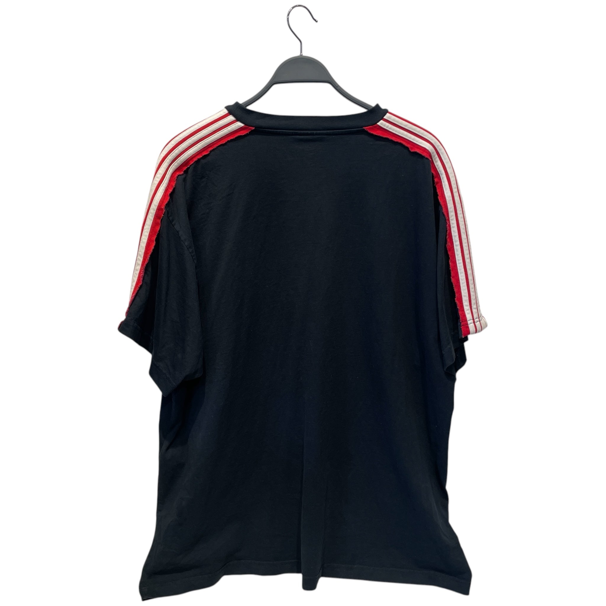 BALENCIAGA/T-Shirt/3/Cotton/BLK/DOUBLE RING/STRIPE STRIPES RED view 2
